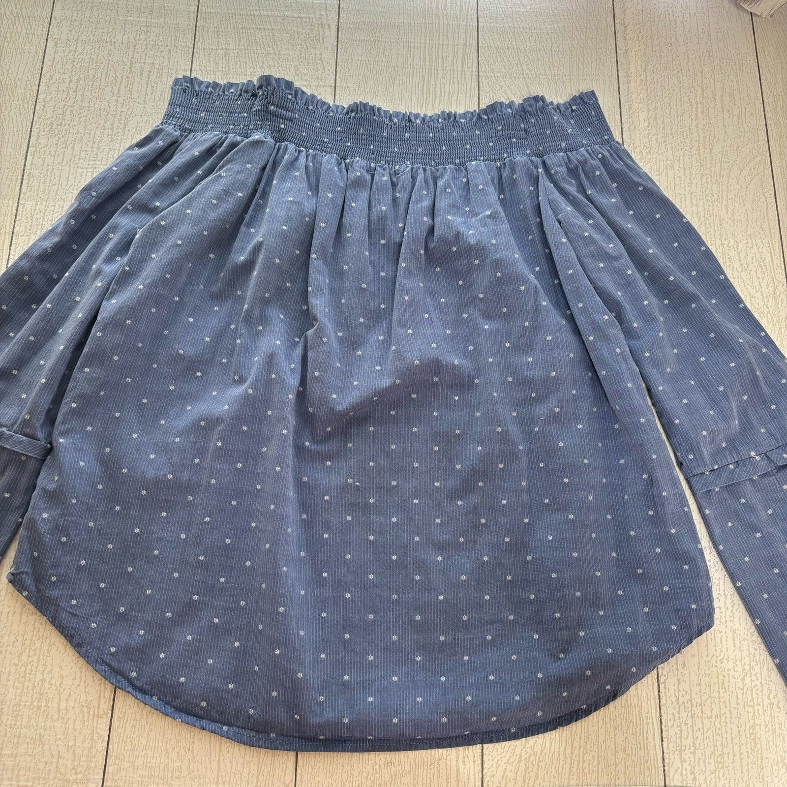 Other Maette by Stella & Dot Blue and White Off Shoulder Size M Size M / US 6-8 / IT 42-44 - 10 Thumbnail