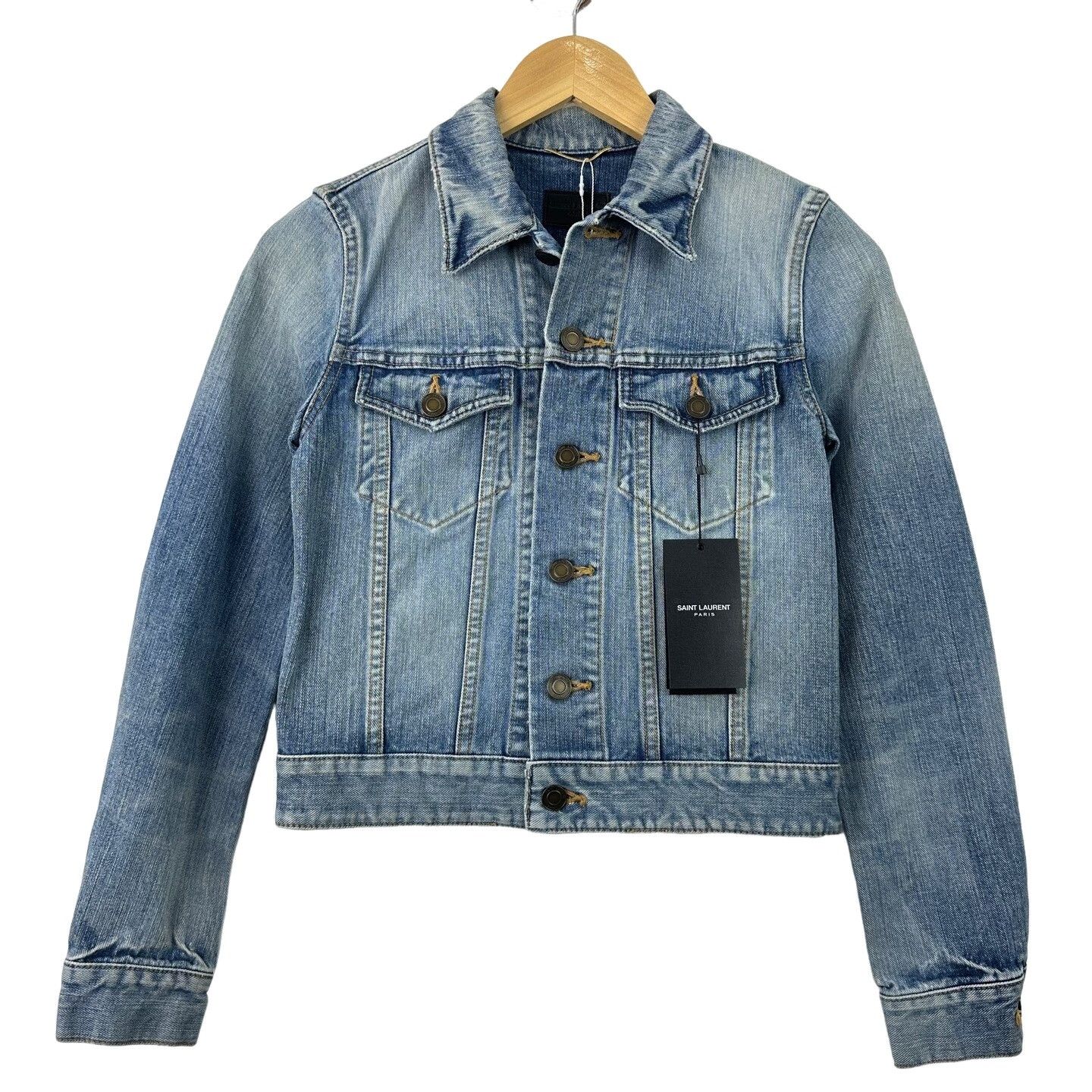 Saint Laurent Paris Saint Laurent LOVE Patch Denim Jacket S Size S / US 4 / IT 40 - 1 Thumbnail