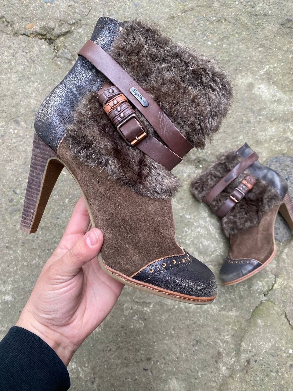 Japanese Brand × Vintage Fur Faux IF Six Was Nine style vintage heels shoes Size US 10 / IT 40 - 2 Thumbnail
