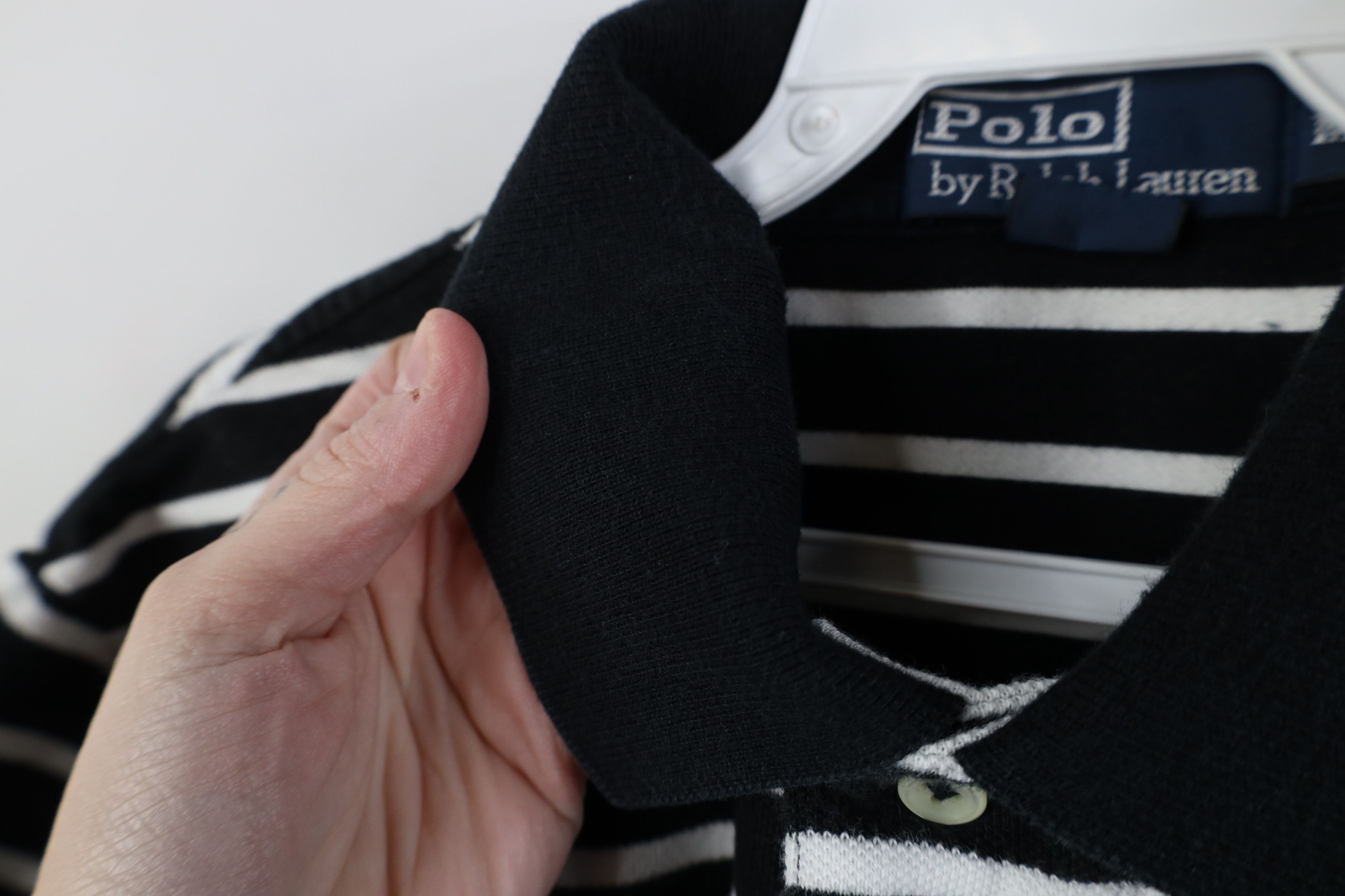 Polo Ralph Lauren Vintage 90s Ralph Lauren Pique Cotton Golf Polo Shirt Black Size US M / EU 48-50 / 2 - 6 Thumbnail