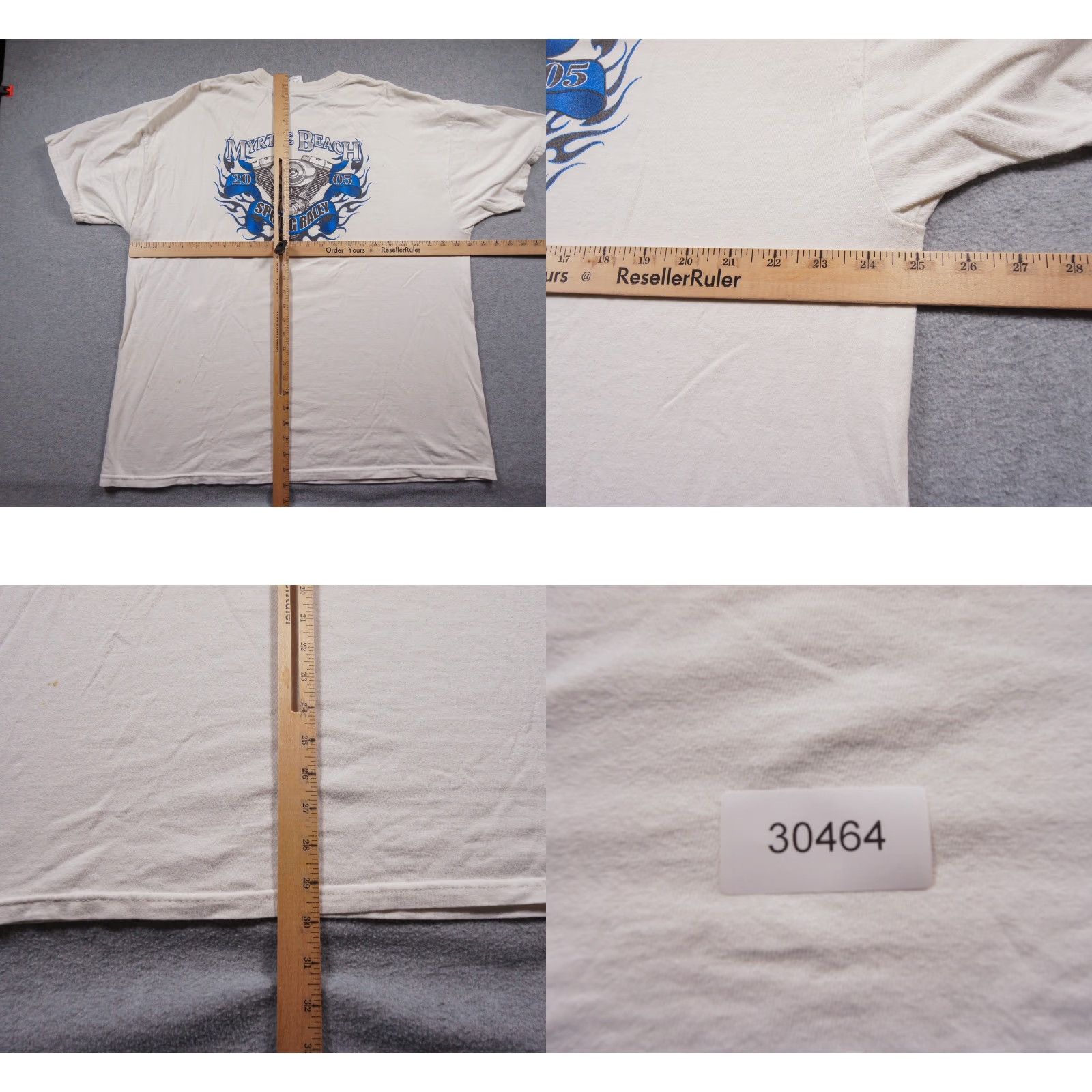Jerzees VINTAGE Myrtle Beach Spring Rally Shirt Mens 2XL White Motorcycle Tee 2005 Y2K JERZEES Shirt Mens 2XL White Motorcycle Tee 2005 Y2K Size US XXL / EU 58 / 5 - 9 Thumbnail