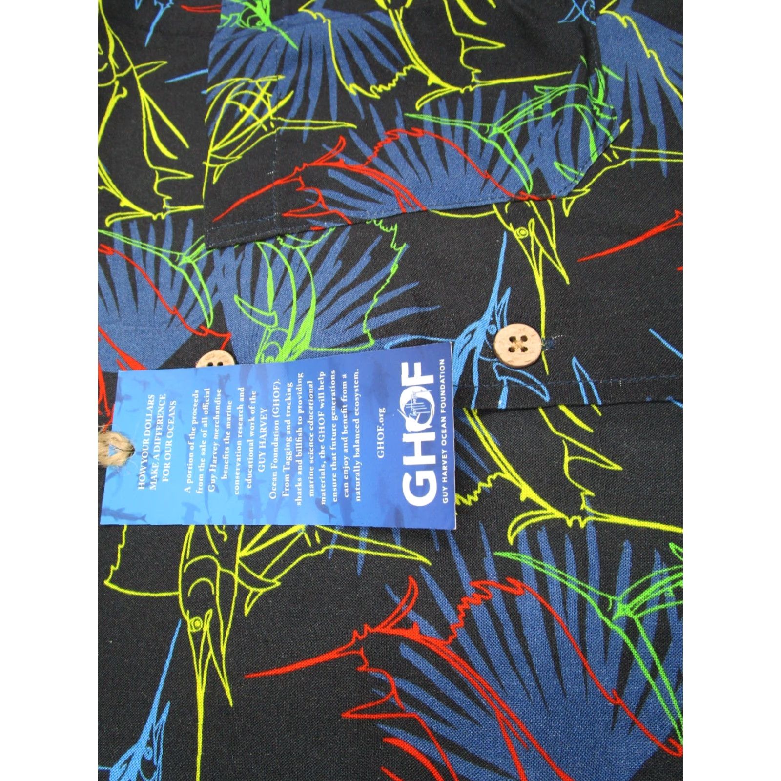 Guy Harvey Guy Harvey Shirt Men Large Blue Button Up Popper Marlin Hawaiian Tiki AOP Size US L / EU 52-54 / 3 - 5 Thumbnail