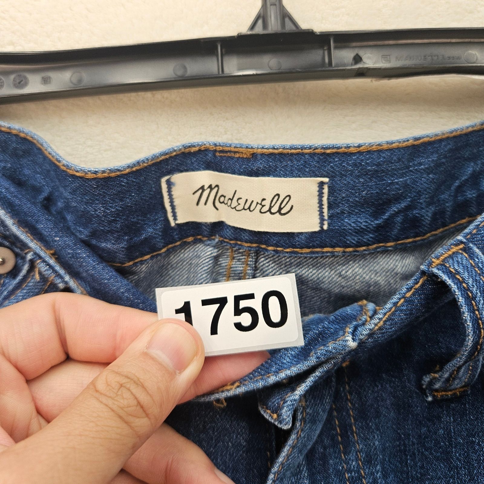Madewell MADEWELL WOMEN'S 31 RIGID DENIM A-LINE MEDIUM WASH BLUE SKIR Size 31" - 4 Thumbnail