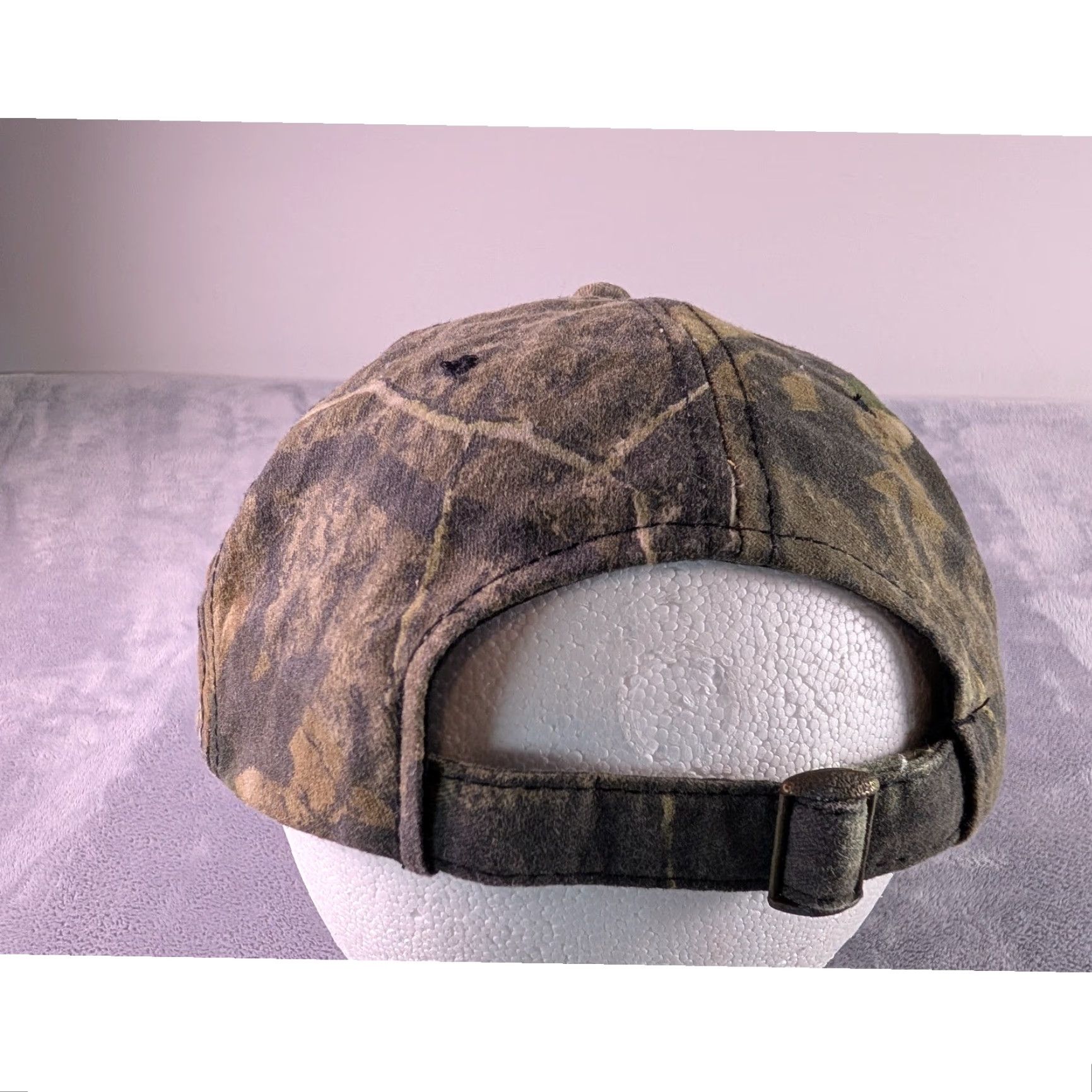 Vintage Mossy Oak Bio Logic Camouflage Hat Mens Adjustable Strapback Baseball Cap Fashion Outdoor Nature Camouflage Size ONE SIZE - 4 Thumbnail
