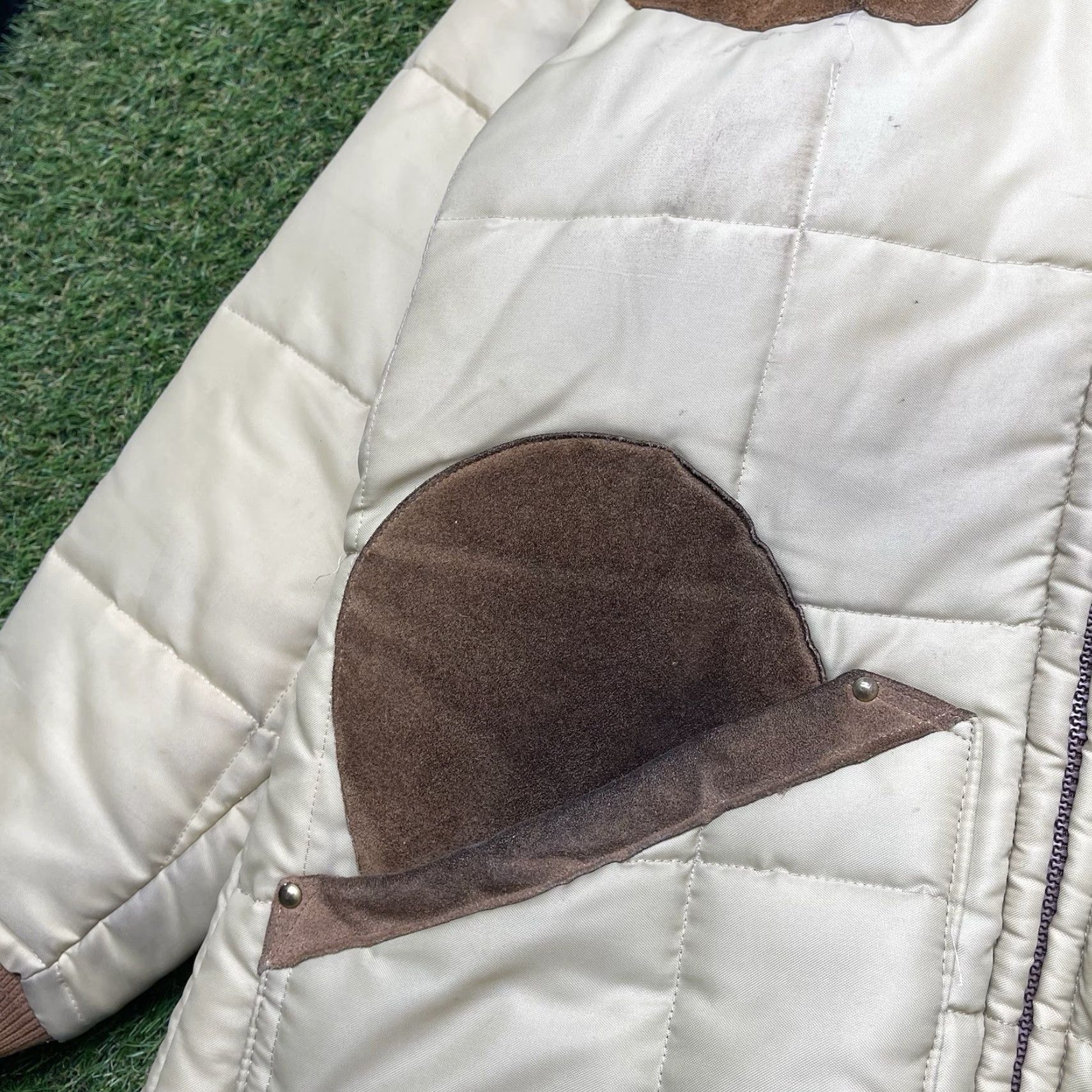 Vintage VINTAGE Scatter Gunner Men's Jacket Medium Outdoor Shooting Coat Zip Up Quilt Cotton Beige 90s Work Hunting Mens Size US M / EU 48-50 / 2 - 3 Thumbnail
