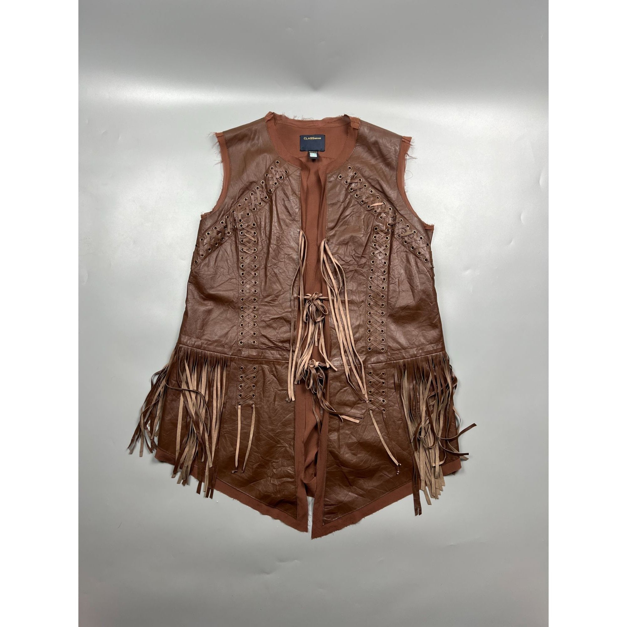 Roberto Cavalli Roberto Cavalli Class Silk Leather Cowboy Dress (Y0881) Size XL / US 12-14 / IT 48-50 - 1 Thumbnail