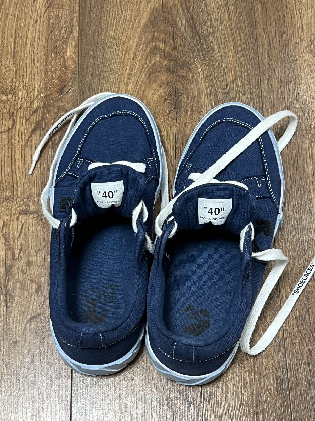 Off-White Off-White Blue Vulc Low Sneaker Size 40 Size US 7 / EU 40 - 10 Thumbnail