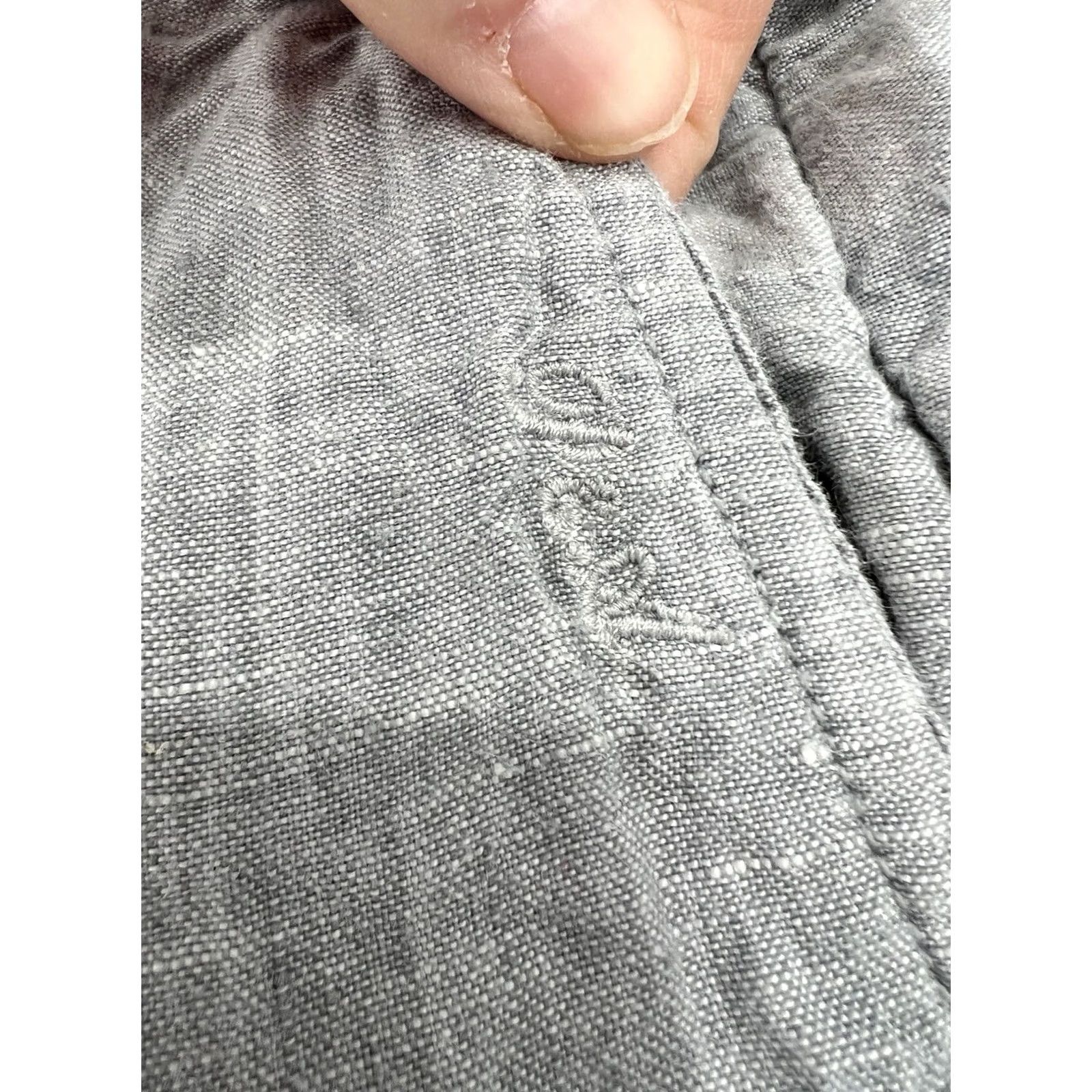 Rue Porter Porter and Ash 100% Linen Pants Drawstring Pockets Size 32 Light Blue Size US 32 / EU 48 - 4 Thumbnail