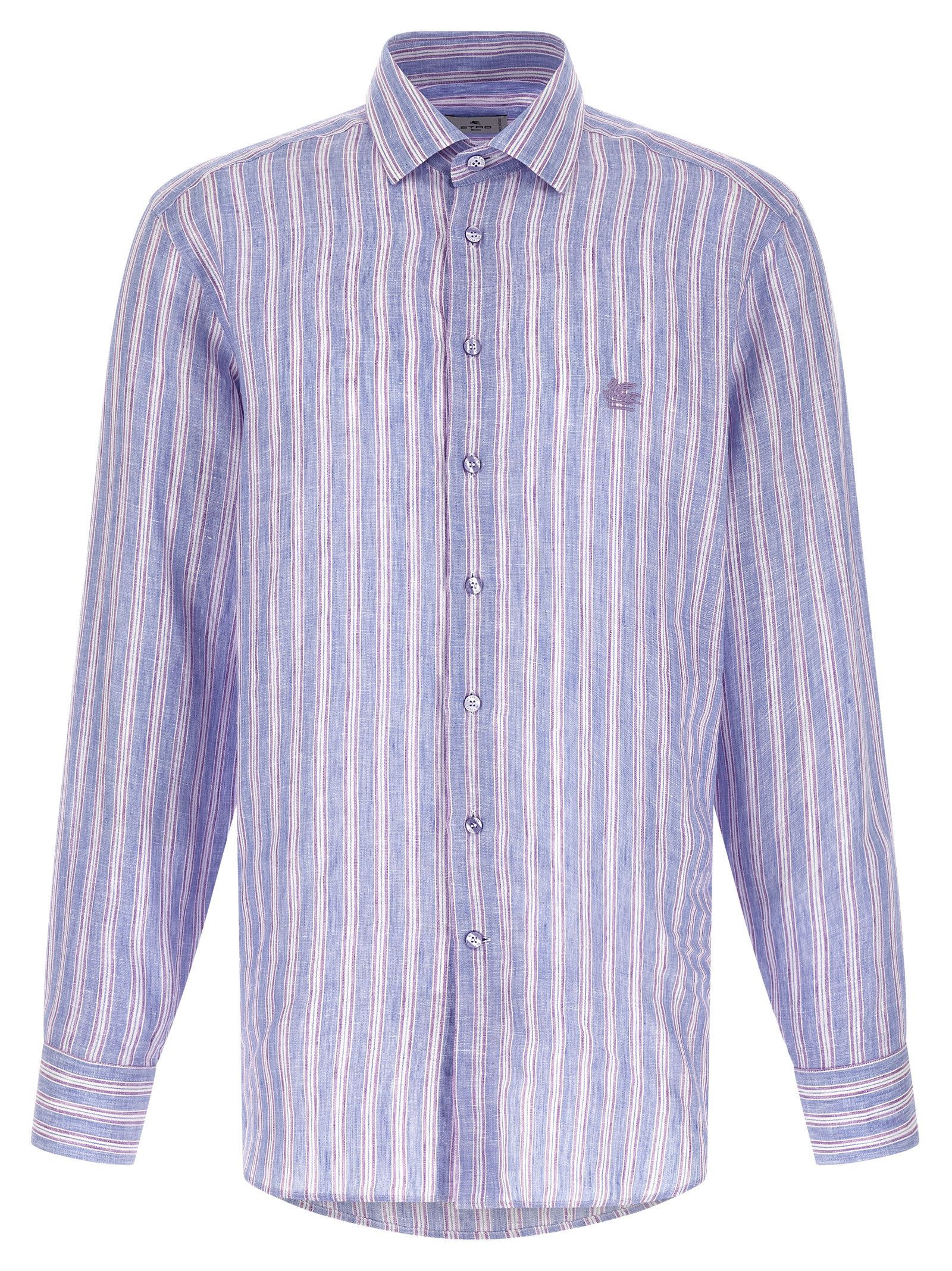 Etro Striped linen shirt Size US XXL / EU 58 / 5 - 1 Thumbnail