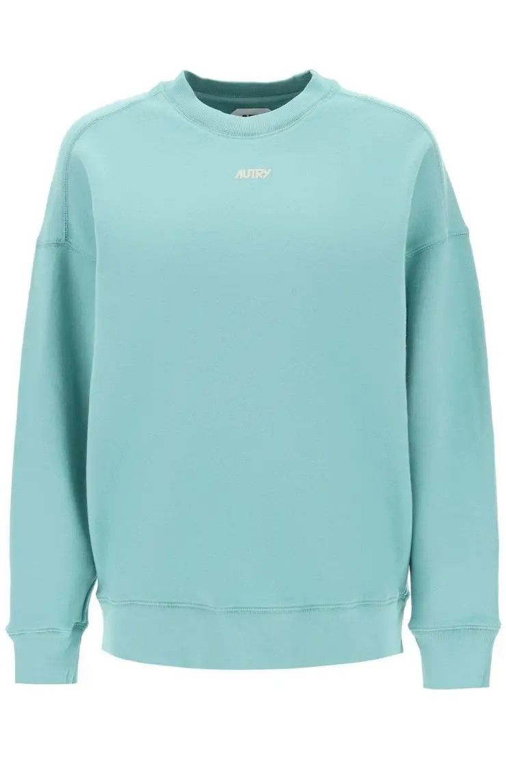 image of Autry O1S22I1N0324 Crew-Neck Sweatshirt In Green, Women's (Size Large)
