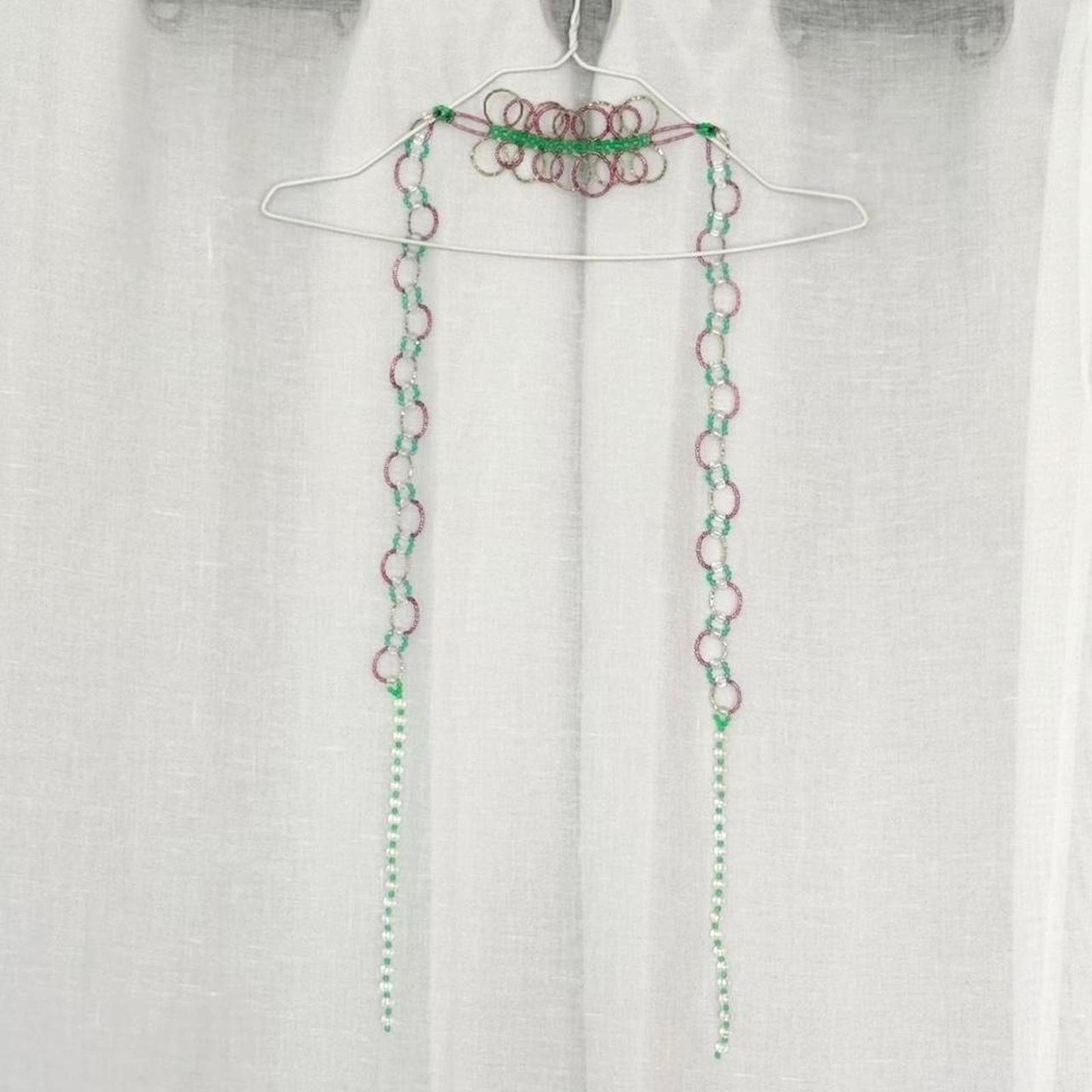 Other ✿ y2k handmade beaded choker scarf ✿ Size ONE SIZE - 4 Thumbnail