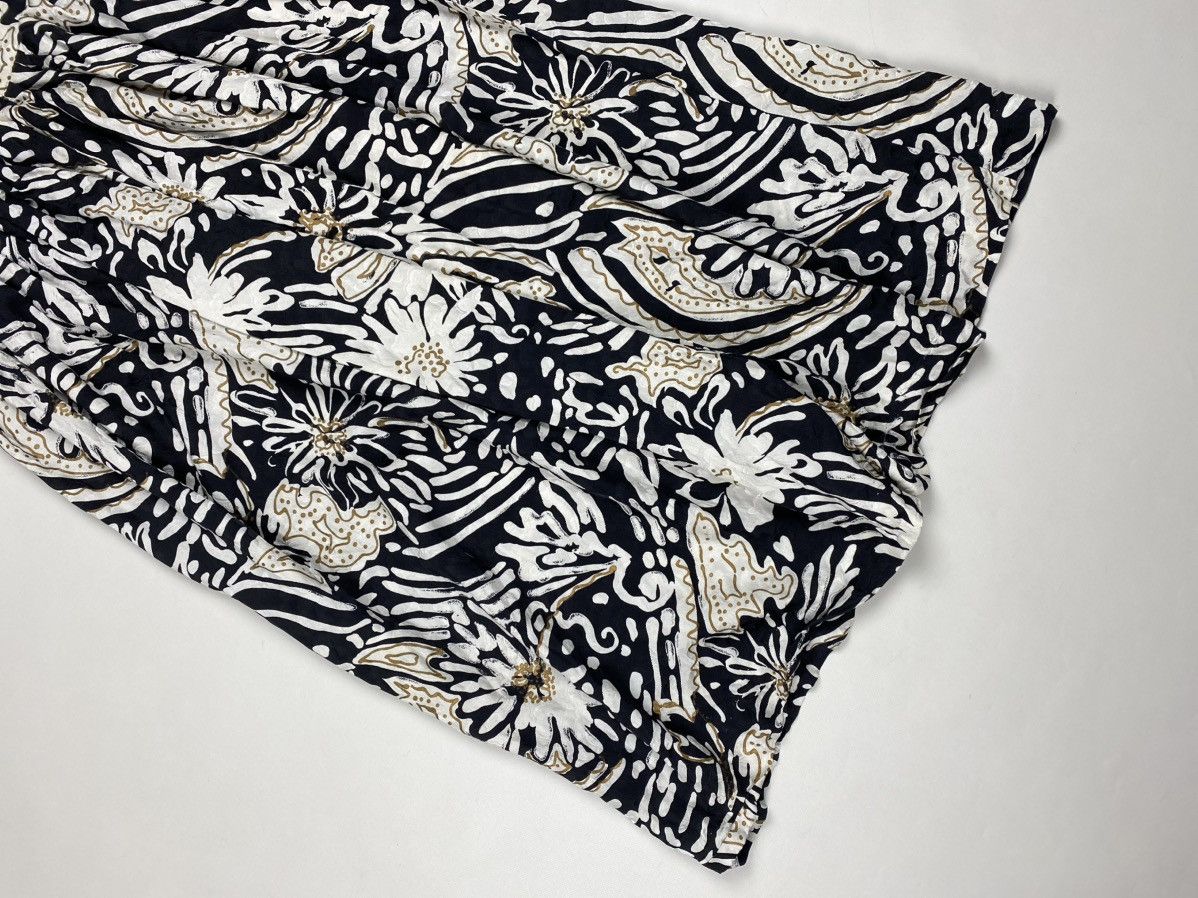 Dior × Vintage Christian Dior Coordonnes Floral Pattern Pleated Silk Skirt Size 30" / US 8 / IT 44 - 18 Thumbnail
