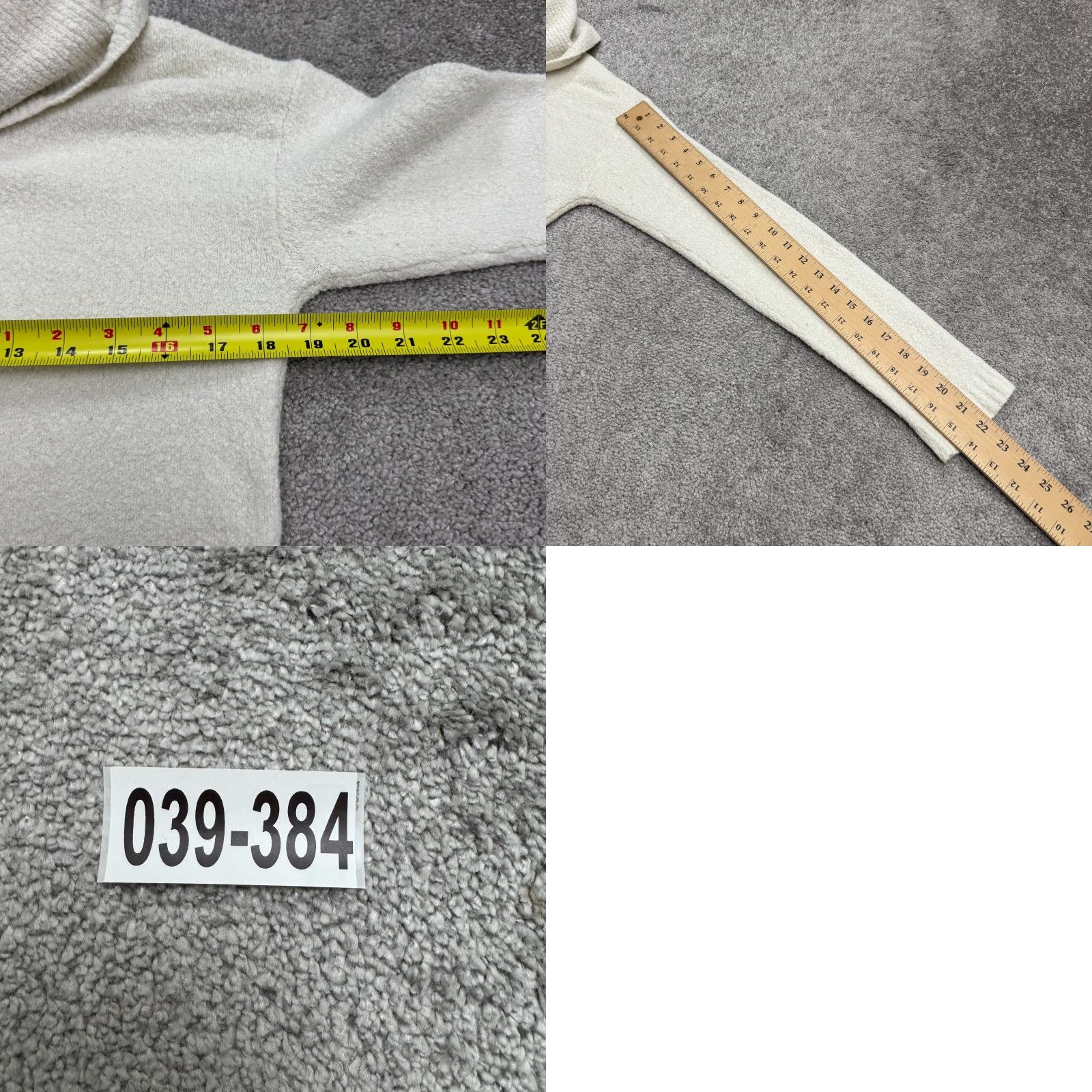Talbots Talbots Cowl Neck Pullover Sweater Womens XS Cream Boucle Side Zip Pockets Wool Size XS / US 0-2 / IT 36-38 - 9 Thumbnail