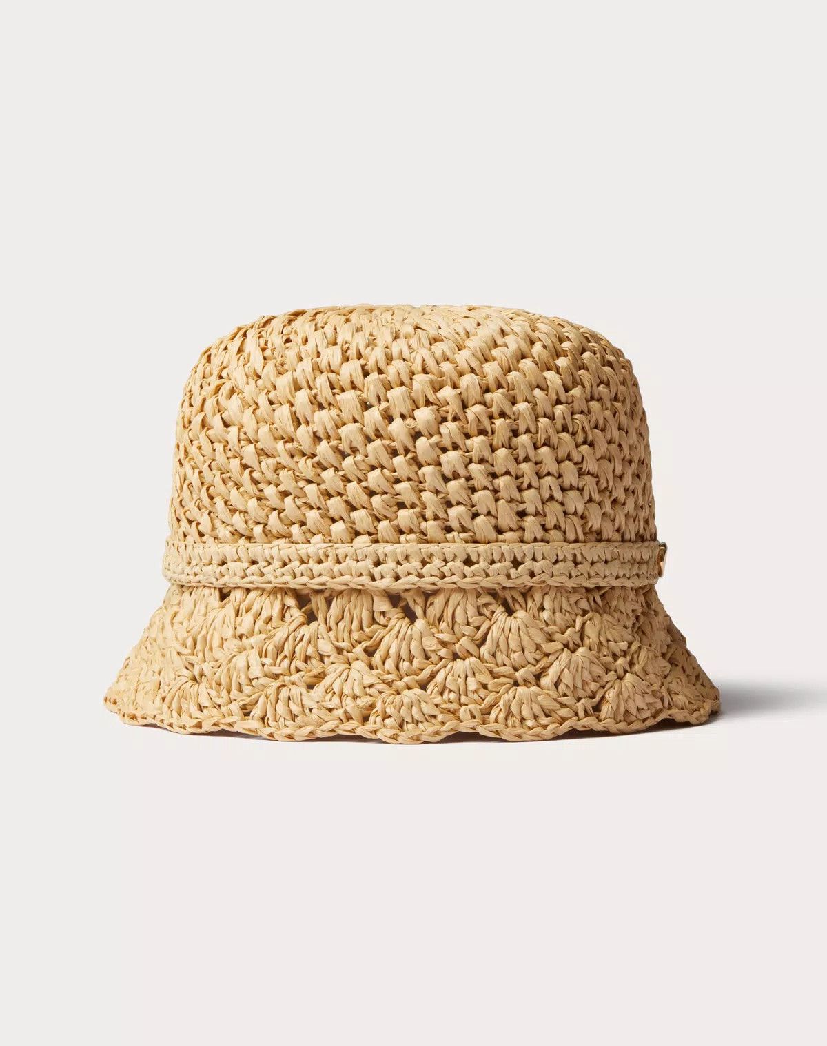 Valentino oc11z0725 Size:Large/Resort Crochet Bucket Hat in Golden Size ONE SIZE - 1 Thumbnail