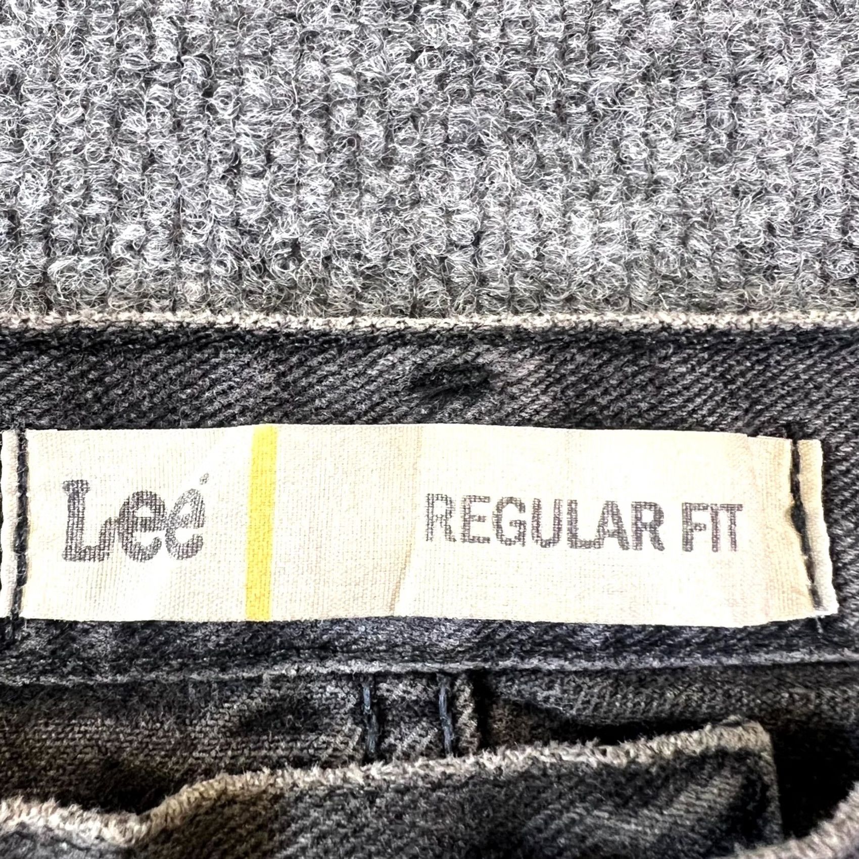 Lee VINTAGE Lee Jeans Mens 34 Gray Men 34x34 Denim Dark Wash Straight Zip Fly Workwear Size US 34 / EU 50 - 6 Thumbnail