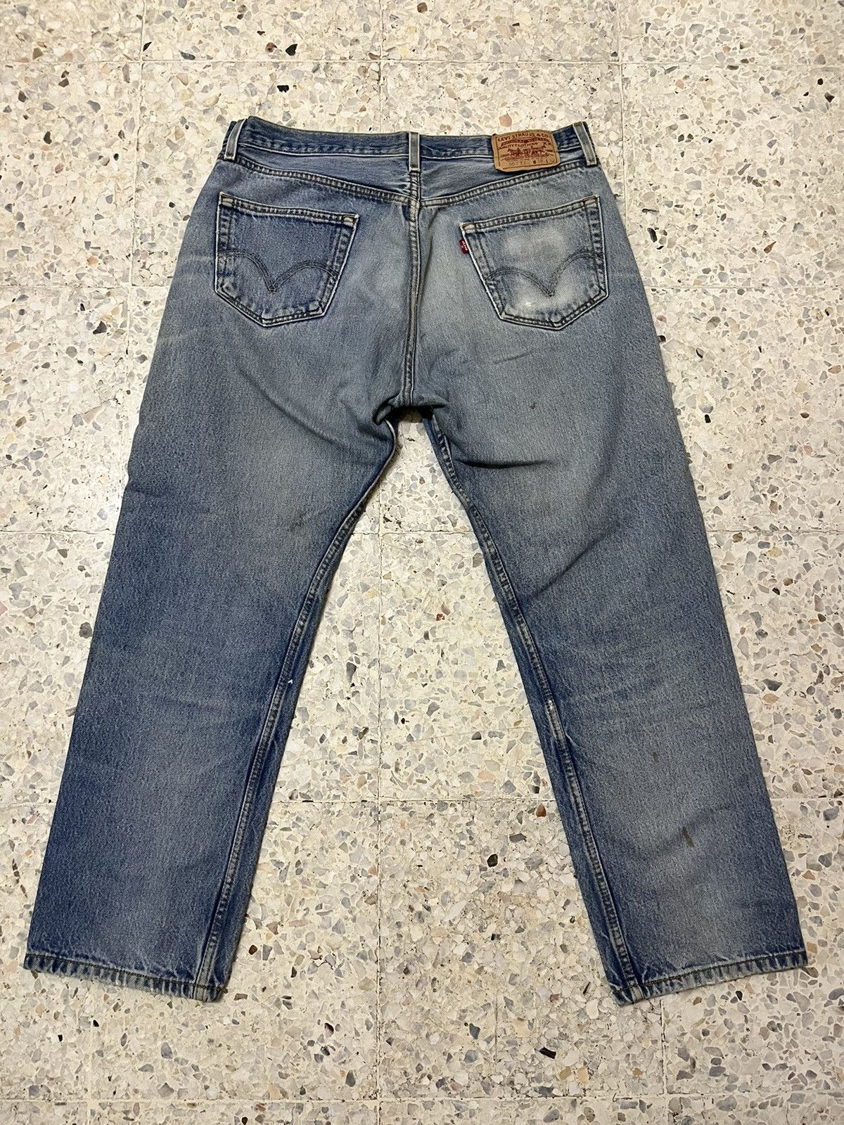 Levi's Vintage levis 501XX light blue distressed Size US 35 - 2 Thumbnail