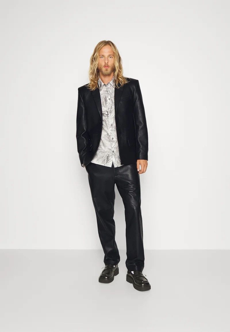 Han Kjobenhavn !DS! FW22 Han Kjobenhavn Single Suit Black Leather Trousers Size US 34 / EU 50 - 1 Thumbnail
