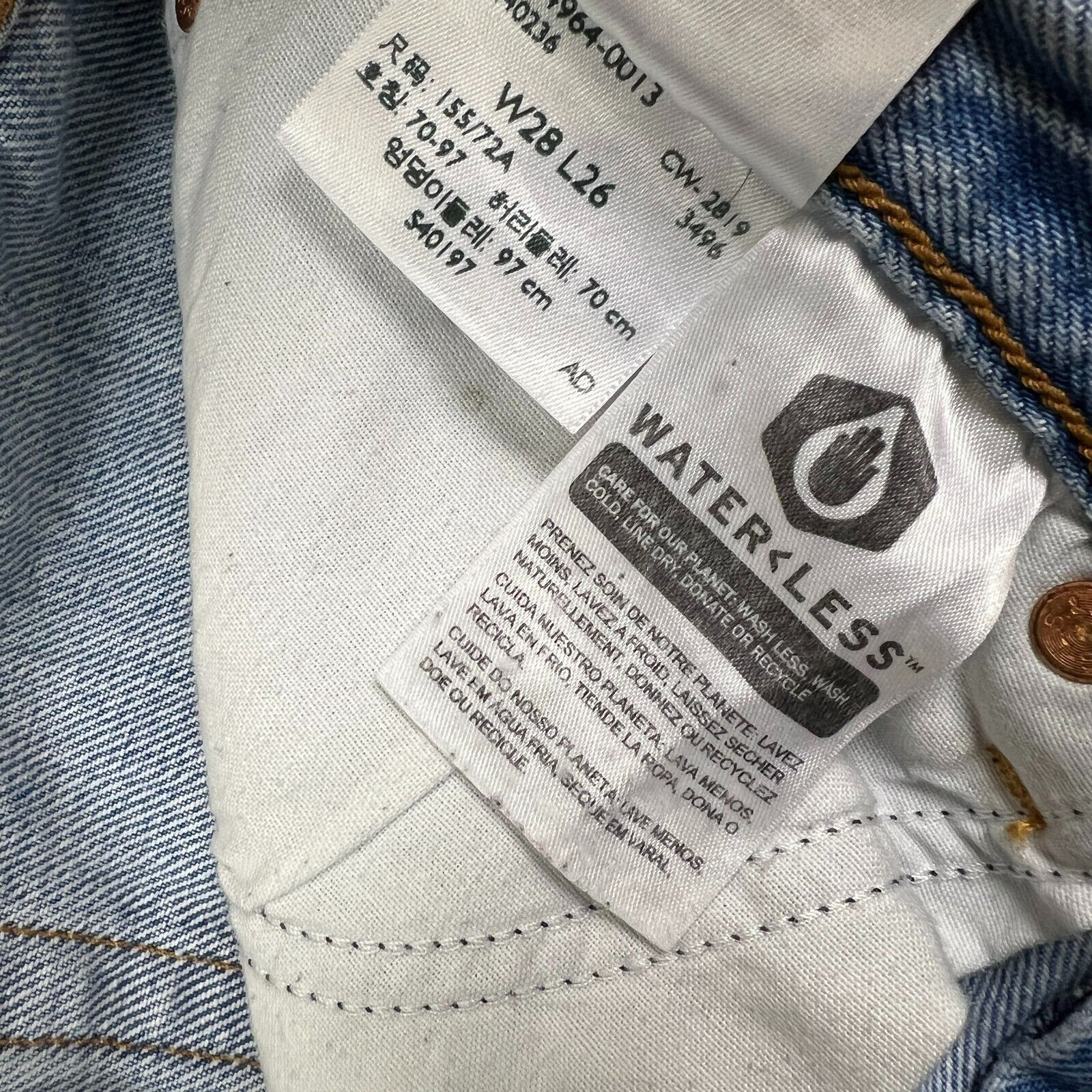 Levi's × Vintage Levi’s Wedgie Straight Jeans 28x26 High Waist Blue Denim Size 28" / US 6 / IT 42 - 12 Thumbnail