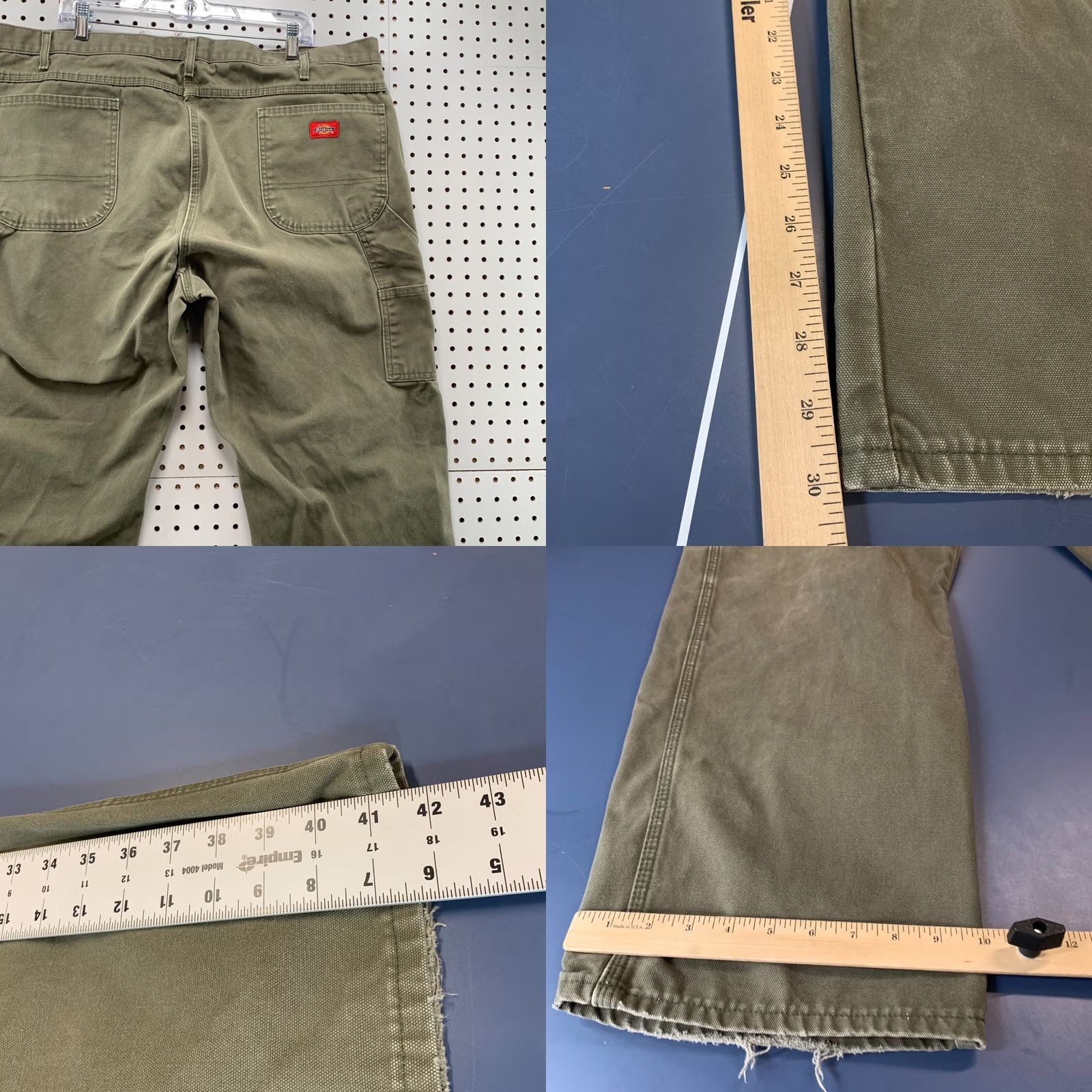 Dickies VINTAGE Dickies Carpenter Pants Mens 42X30 Moss Olive Green Canvas Workwear Size US 42 / EU 58 - 9 Thumbnail