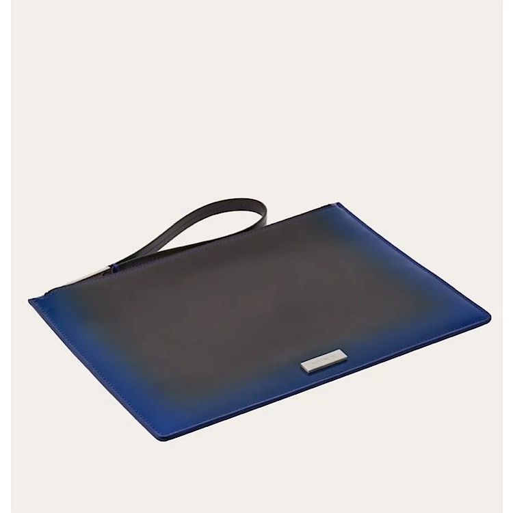 Salvatore Ferragamo o1s1rm0924 Size: OS / Pouch in Black/Royal Blue Size ONE SIZE - 2 Thumbnail