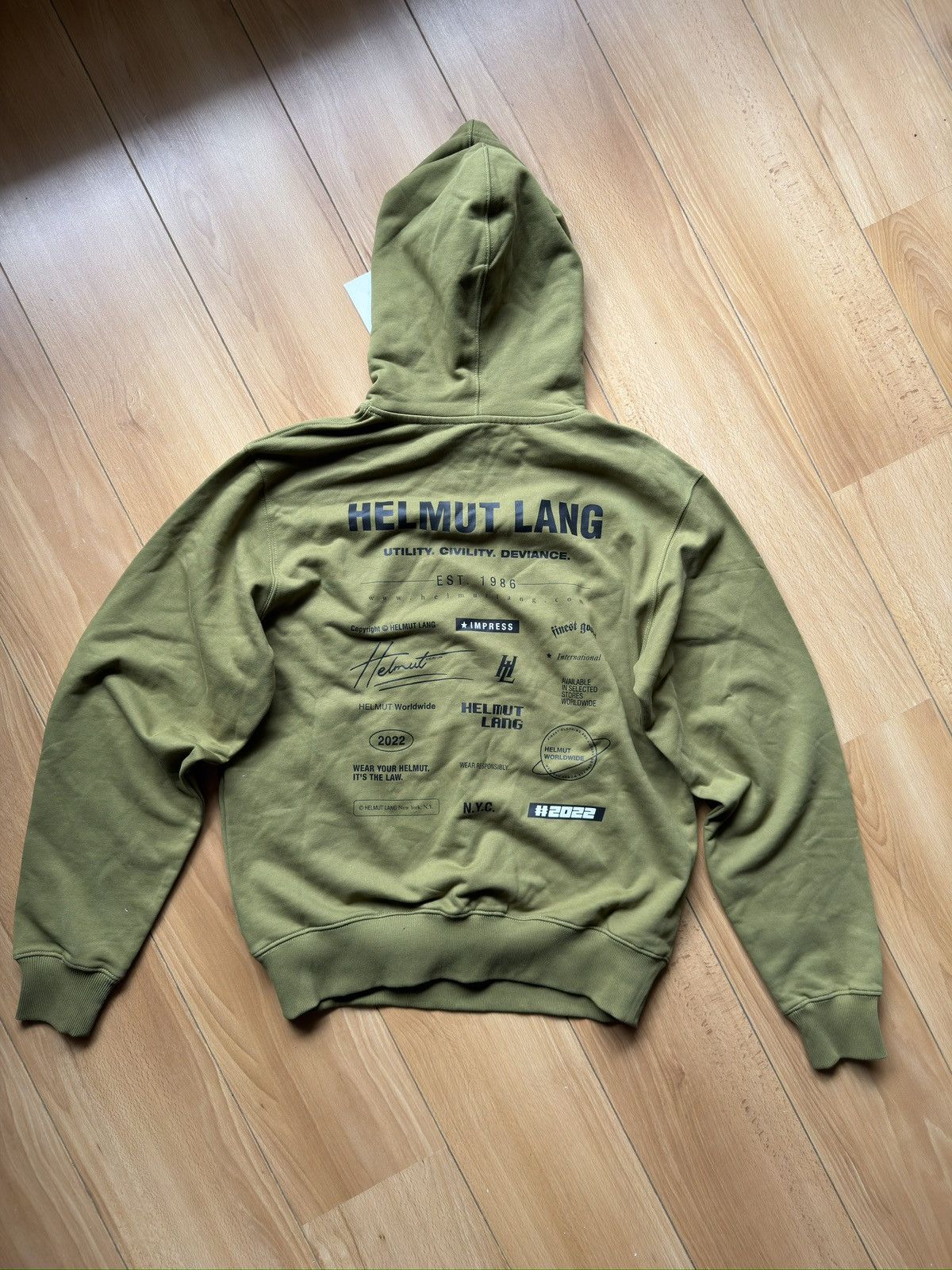 Helmut Lang Helmut Lang big logo hoodie new Size US M / EU 48-50 / 2 - 3 Thumbnail