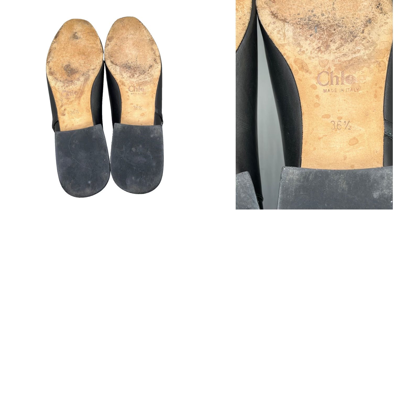 Vintage Chloé Boots Chelsea Black Ankle Flat Buckle Gold Hardware 36.5 Italy Women's Leather Pointed Toe Modern Everyday Casual Size US 7 / IT 37 - 9 Thumbnail