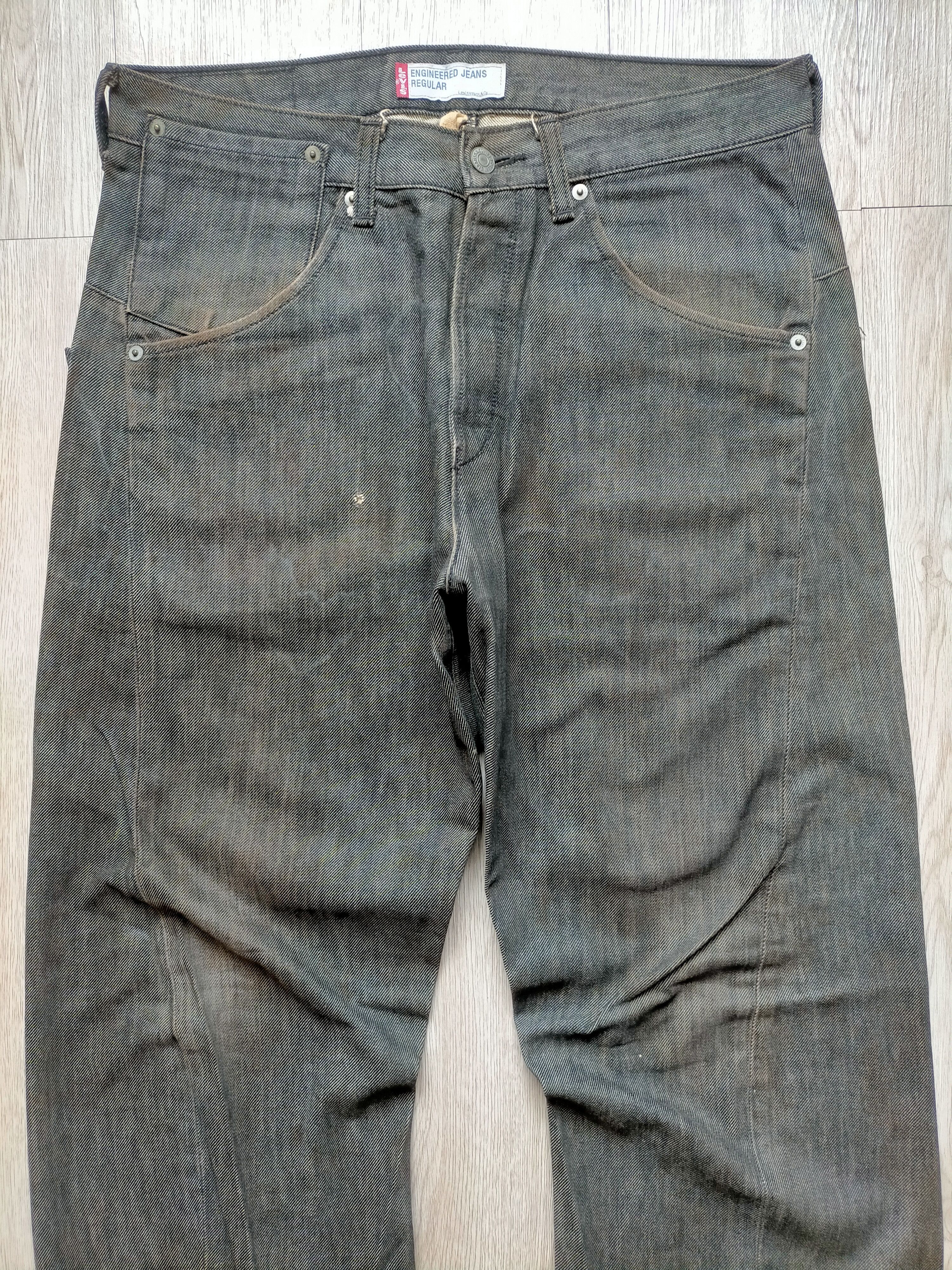 Levi's Vintage 1995 Levis Engineered Jeans Black Rusty Denim Pants Size US 33 - 3 Thumbnail