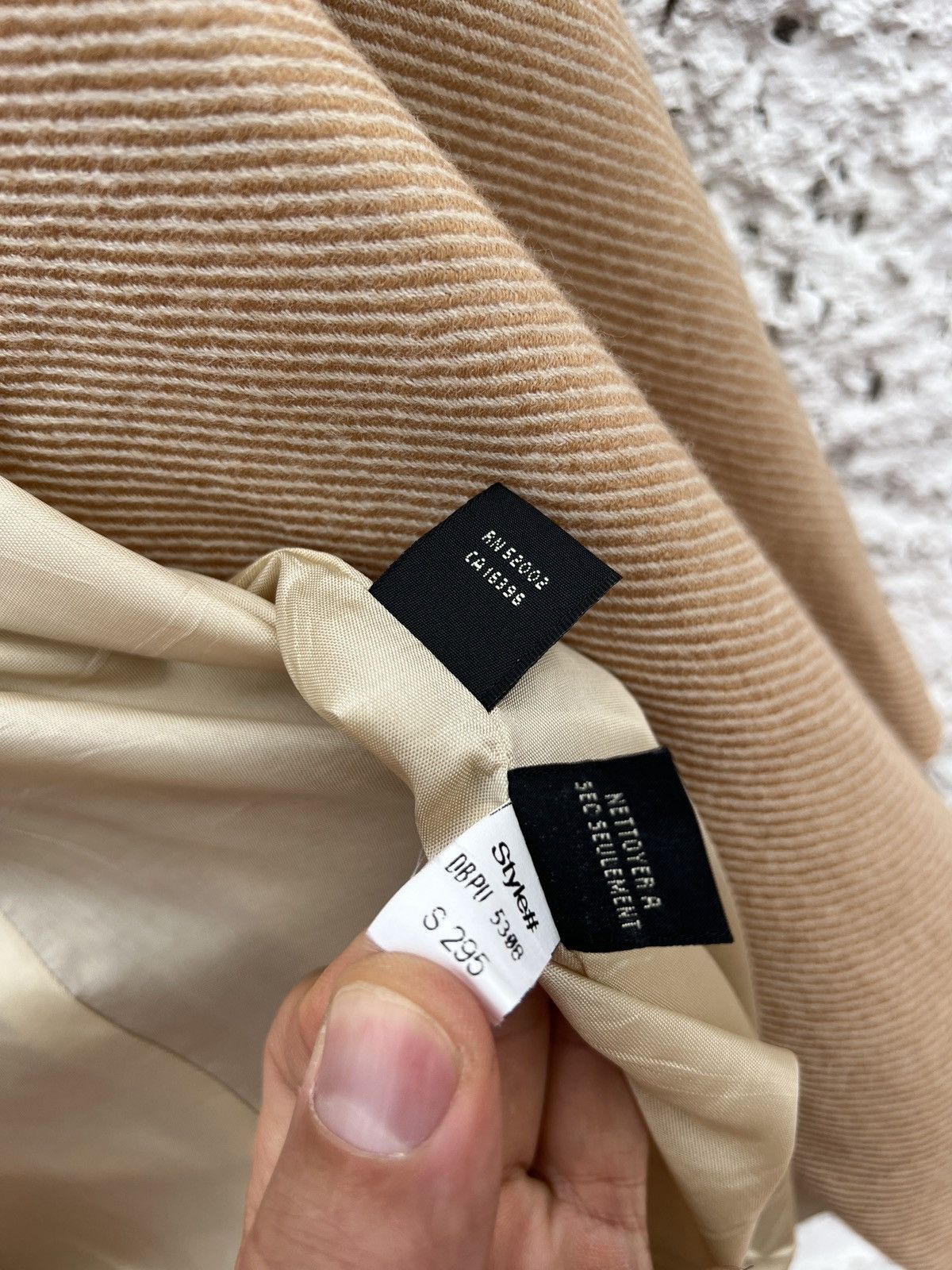 Other Dana Buchman Italian Wool-Silk Coat Beige M/L Size M / US 6-8 / IT 42-44 - 9 Thumbnail
