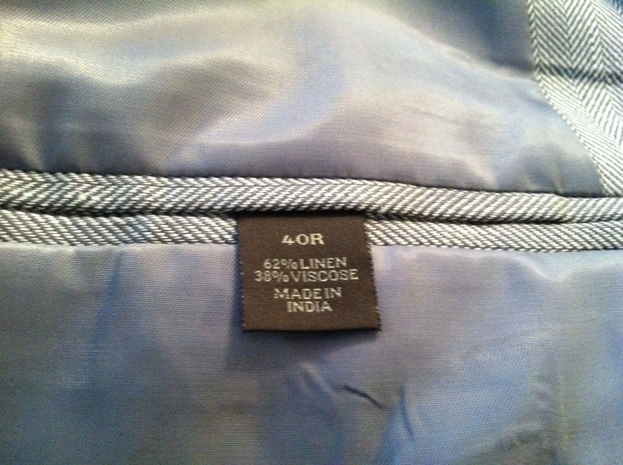 Tasso Elba TASSO ELBA MENS NEW 62%LINEN 38%VISCOSE SPORT JACKET 40R Size 40R - 6 Thumbnail