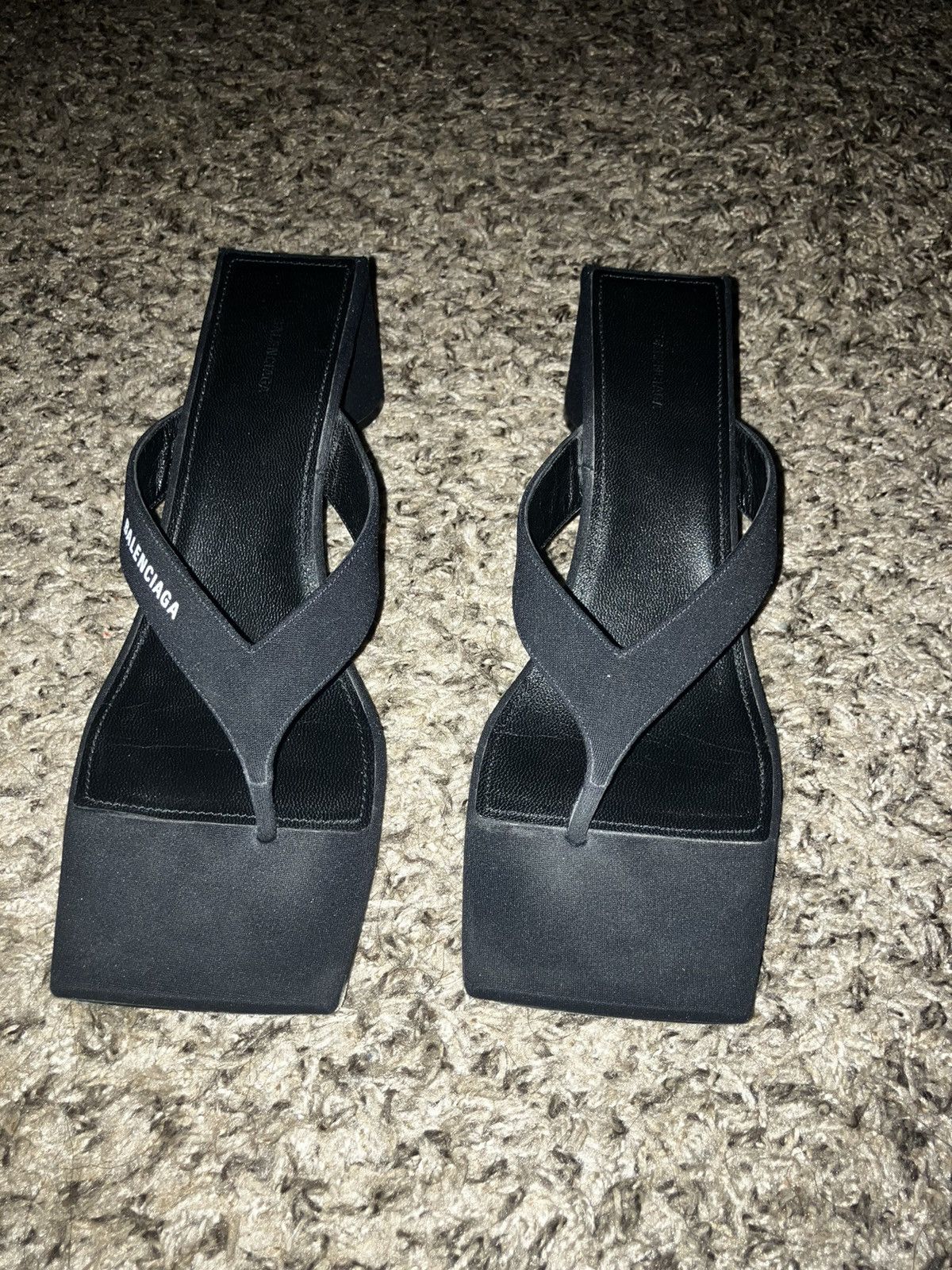Balenciaga BALENCIAGA LOGO SANDALS LEATHER AND SUEDE 40 Size US 10 / IT 40 - 9 Thumbnail