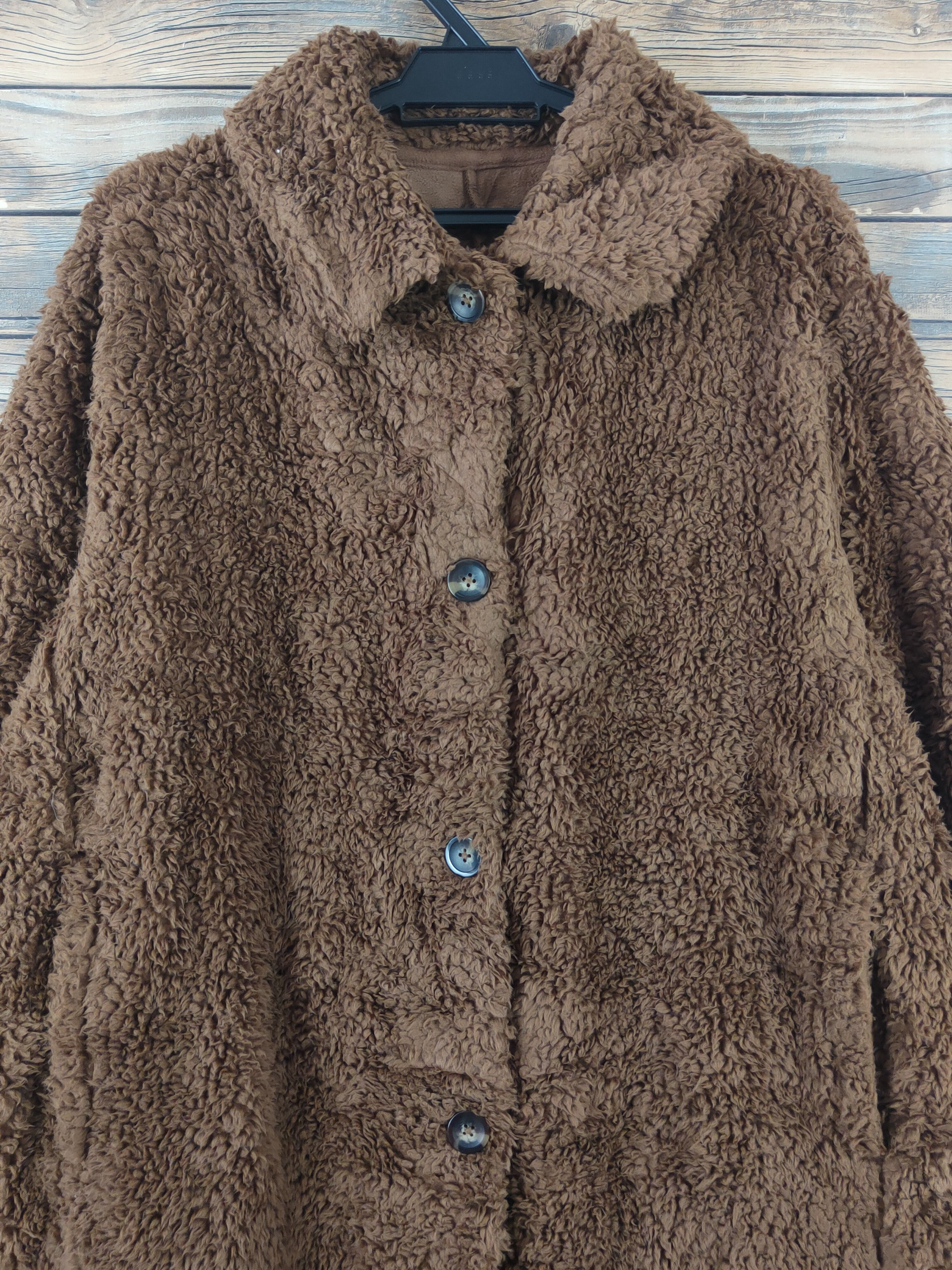 Uniqlo × Vintage Winter ❌ Uniqlo Dark Brown Fur Faux Sweater Coats Size XL / US 12-14 / IT 48-50 - 2 Thumbnail