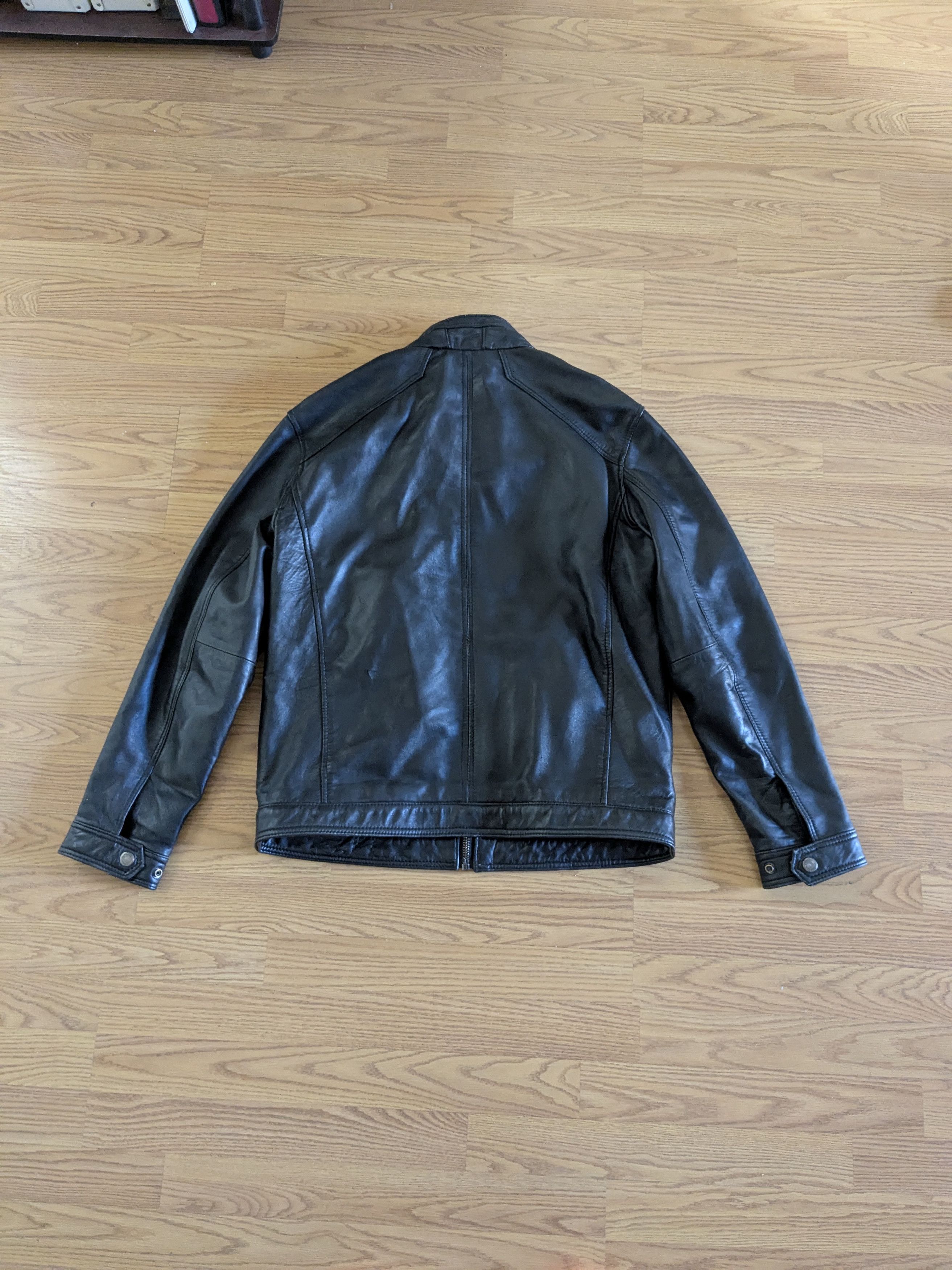 Michael Kors Michael Kors Leather Jacket Black Large Zip Up Size US L / EU 52-54 / 3 - 9 Thumbnail