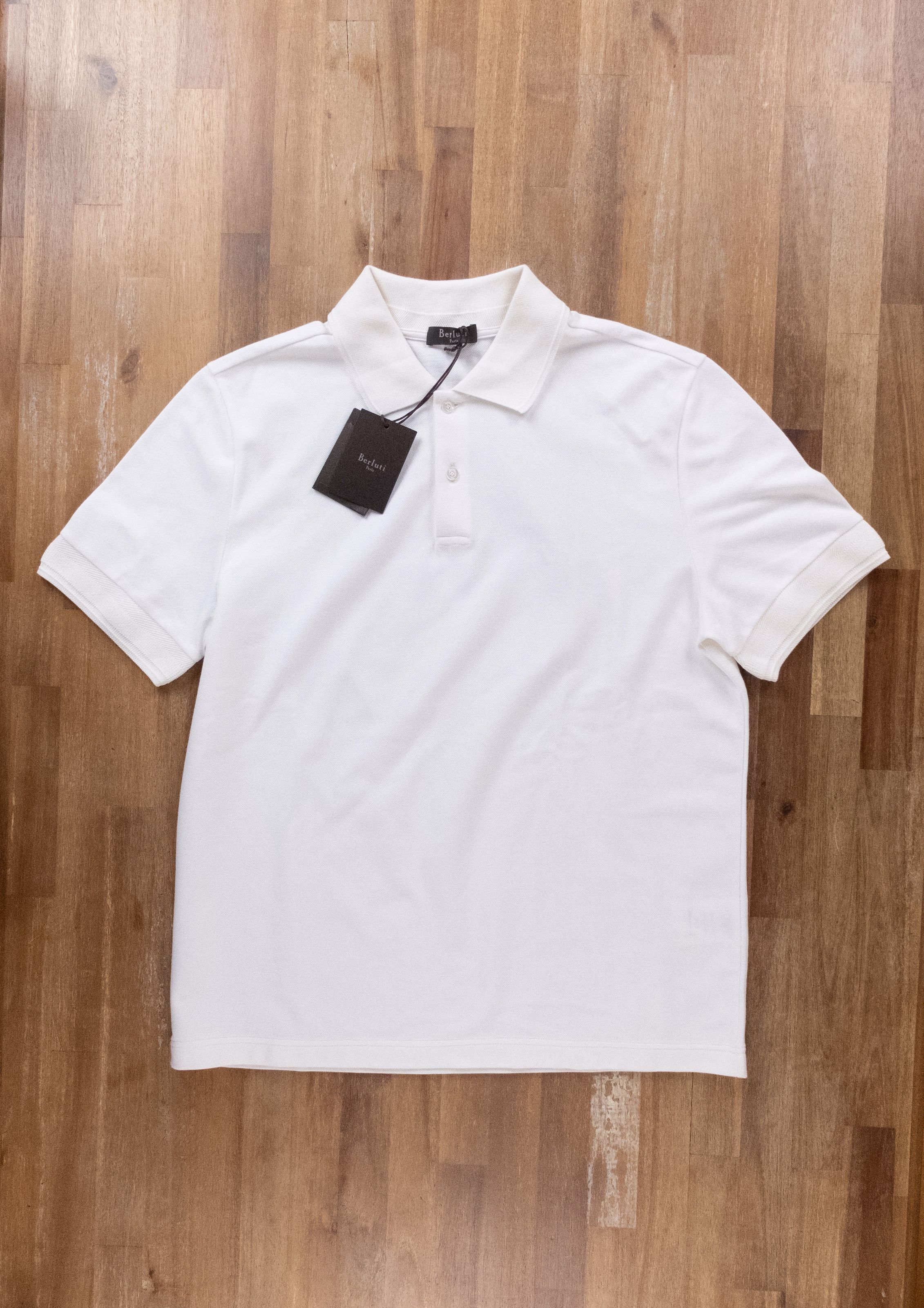Berluti BERLUTI Paris solid butter white cotton polo shirt Medium Size US M / EU 48-50 / 2 - 1 Thumbnail