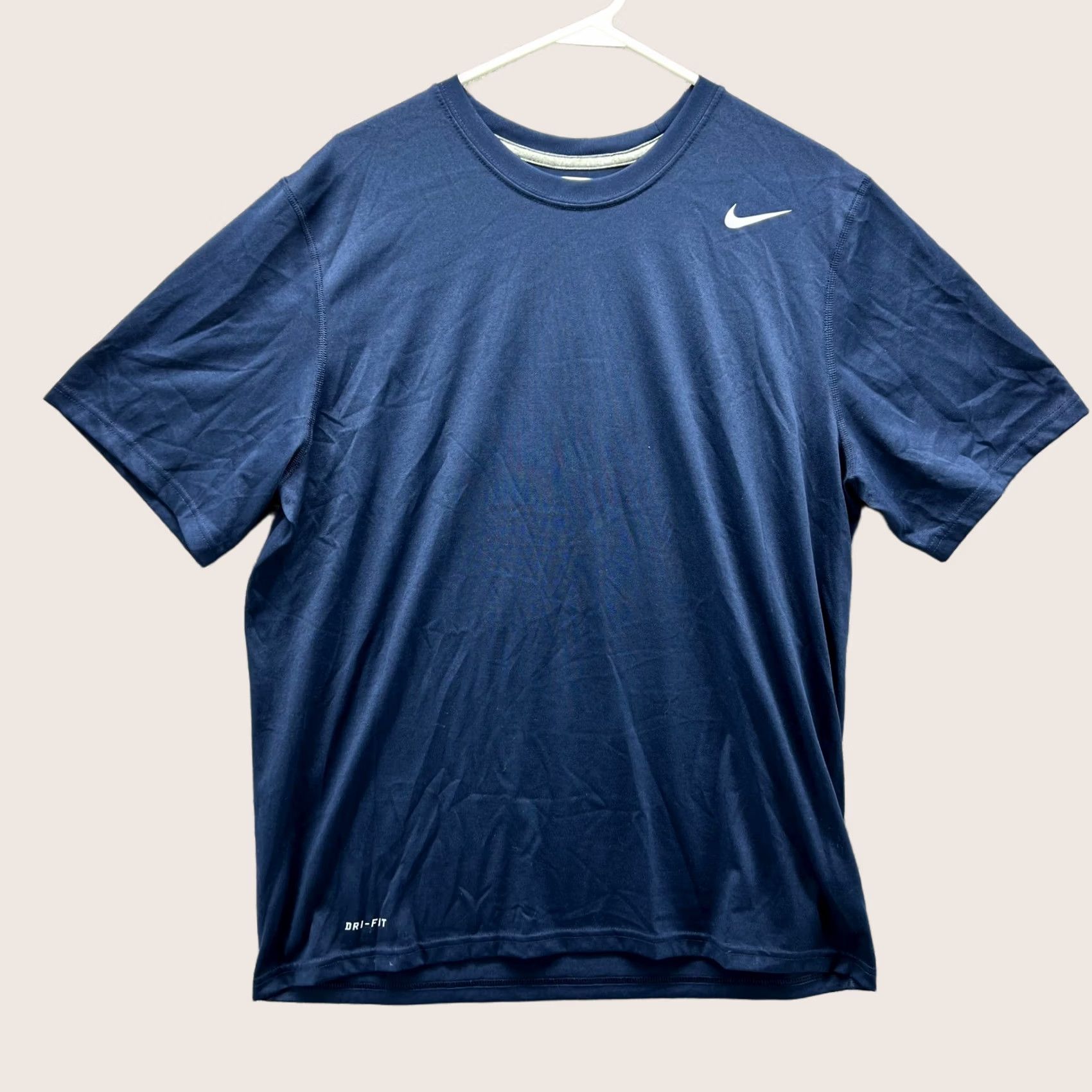 Nike VINTAGE Nike Shirt Mens Large Blue Crewneck Dri-Fit Athletic Jersey Running Crewneck Clothing Nike Dri-FIT Logo All Seasons Mens Vintage Body Size US L / EU 52-54 / 3 - 1 Thumbnail