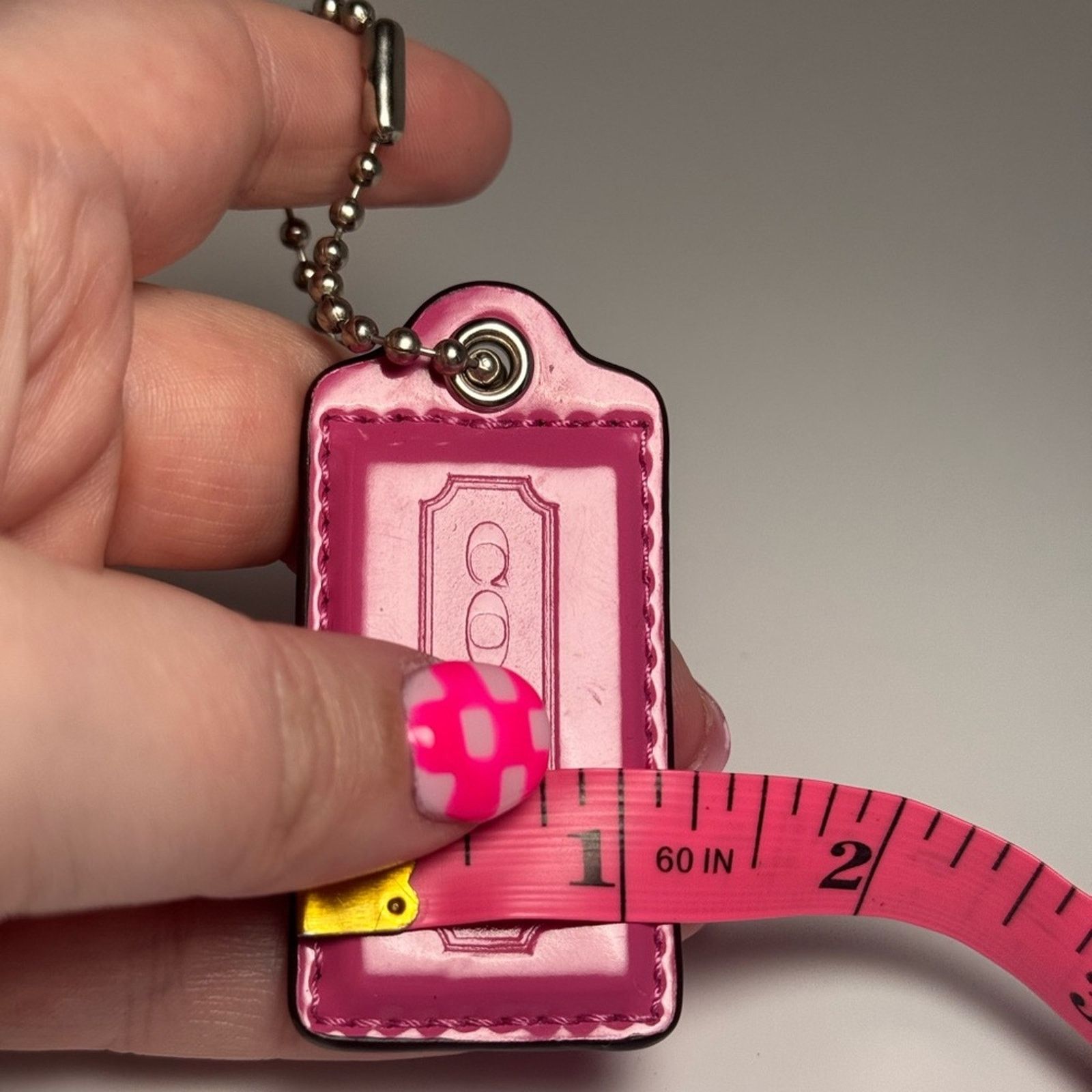Coach Coach Raspberry Pink Smooth Leather Hang Tag Charm Size ONE SIZE - 4 Thumbnail