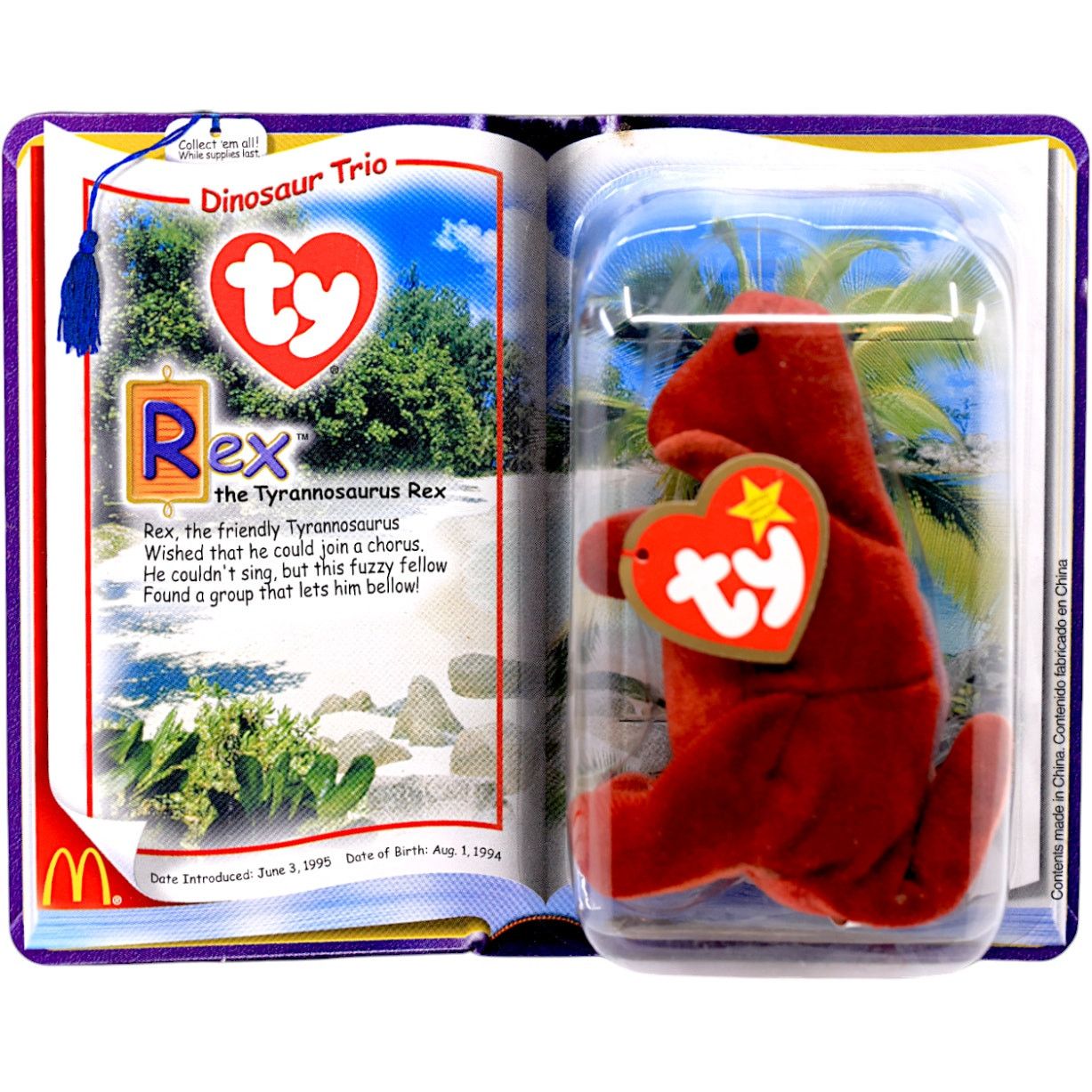 Other Teenie Beanie Babies 2000 - Dinosaur Trio [Set of 3] Size ONE SIZE - 4 Thumbnail