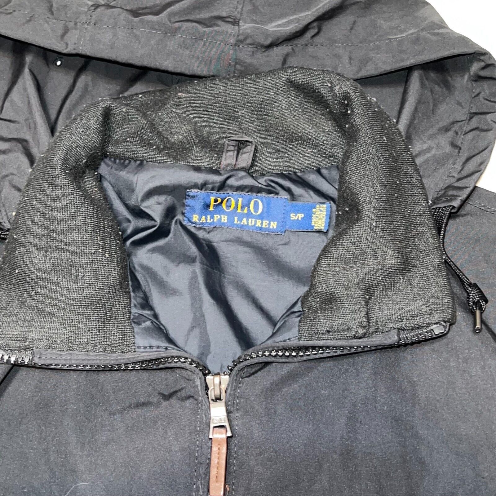 Polo Ralph Lauren Polo Ralph Lauren Full Zip Rain Jacket Mens Small Black Hood Size US S / EU 44-46 / 1 - 9 Thumbnail