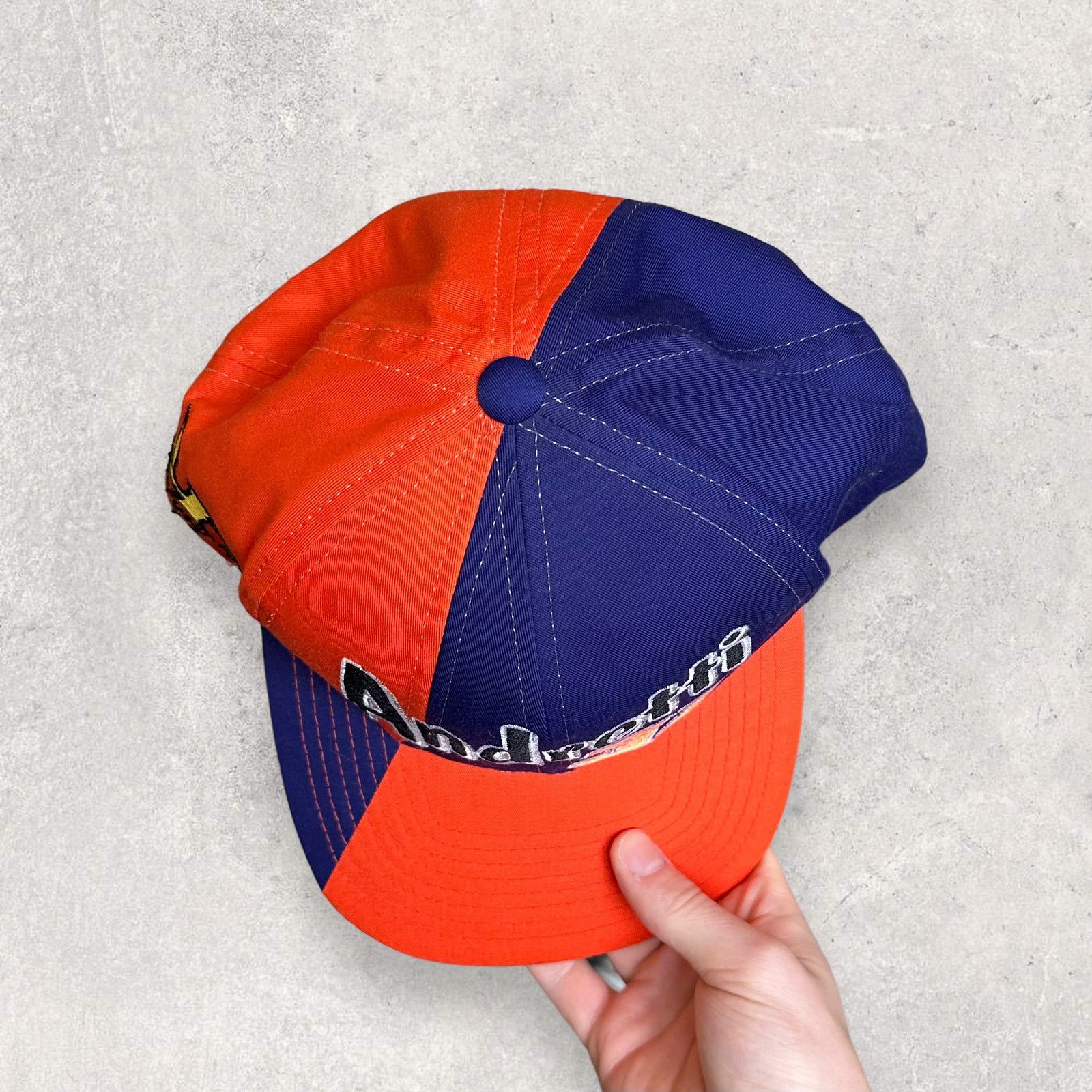NASCAR Vintage 90s John Andretti Nascar Snapback Hat OSFA Purple Size ONE SIZE - 4 Thumbnail