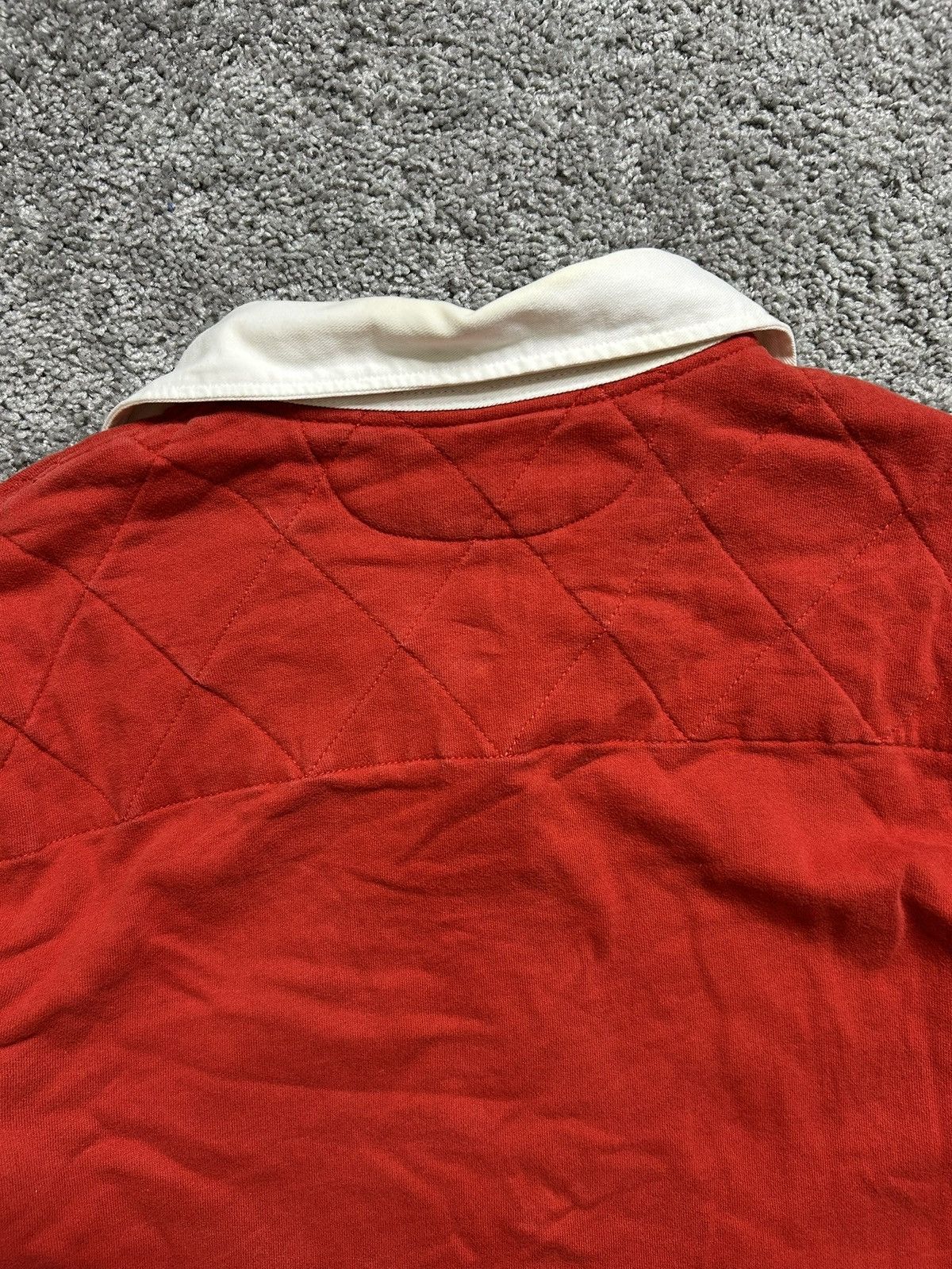 Polo Ralph Lauren Vintage 90s Polo Ralph Lauren Rugby Quilted Padded Long Red Size US L / EU 52-54 / 3 - 8 Thumbnail