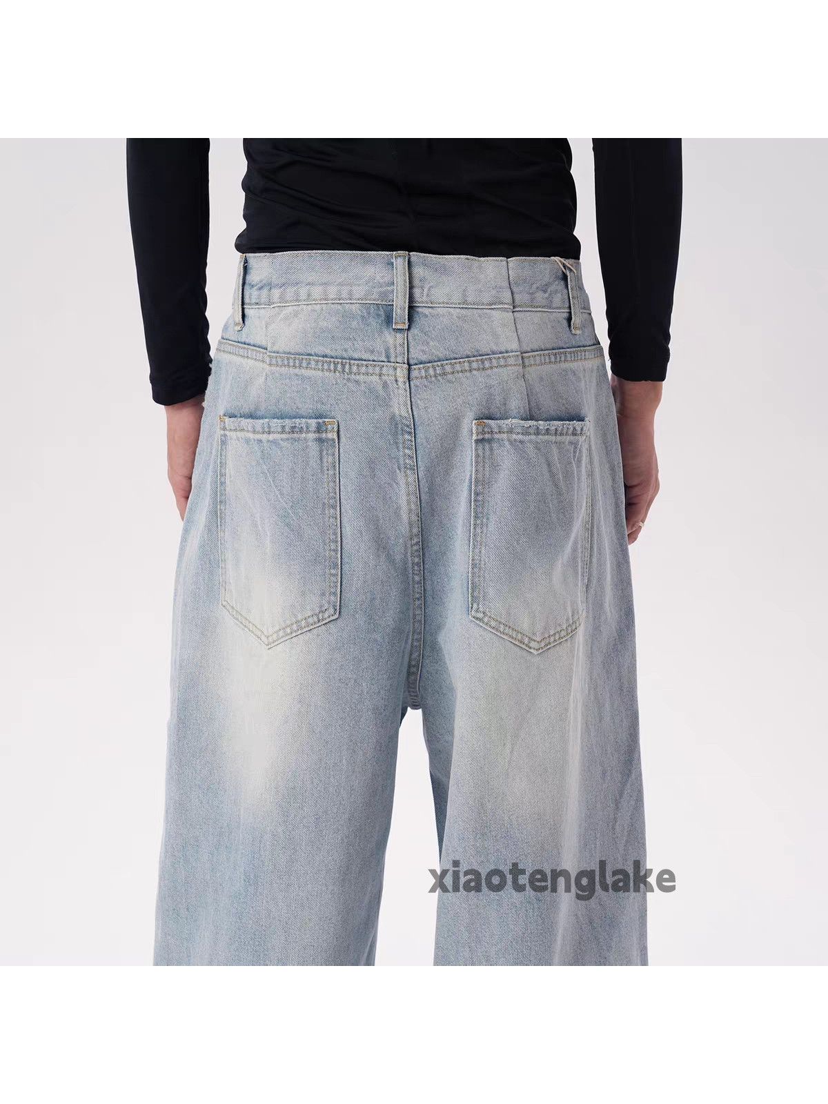 Jean xtl vintage wide Leg loose hiphop y2k ripped jeans Size US 30 / EU 46 - 9 Thumbnail