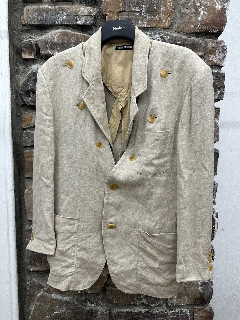 Issey Miyake Issey miyake size os Deconstructing linen blazer 2504-Next Size 36R - 1 Thumbnail