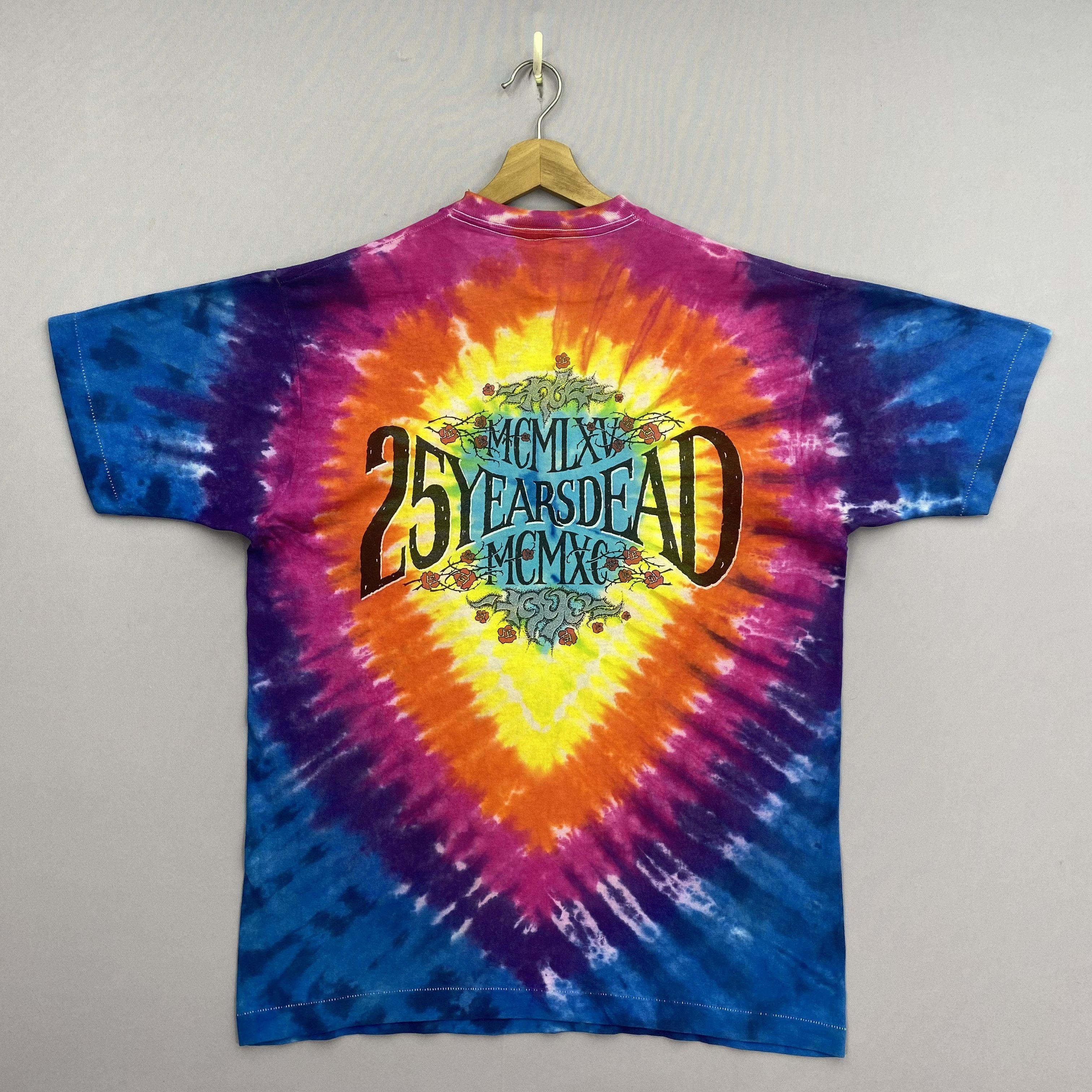 Band Tees × Vintage Vintage 80s Grateful Dead T-Shirt Space Your Face Dye Tees Size US L / EU 52-54 / 3 - 2 Thumbnail