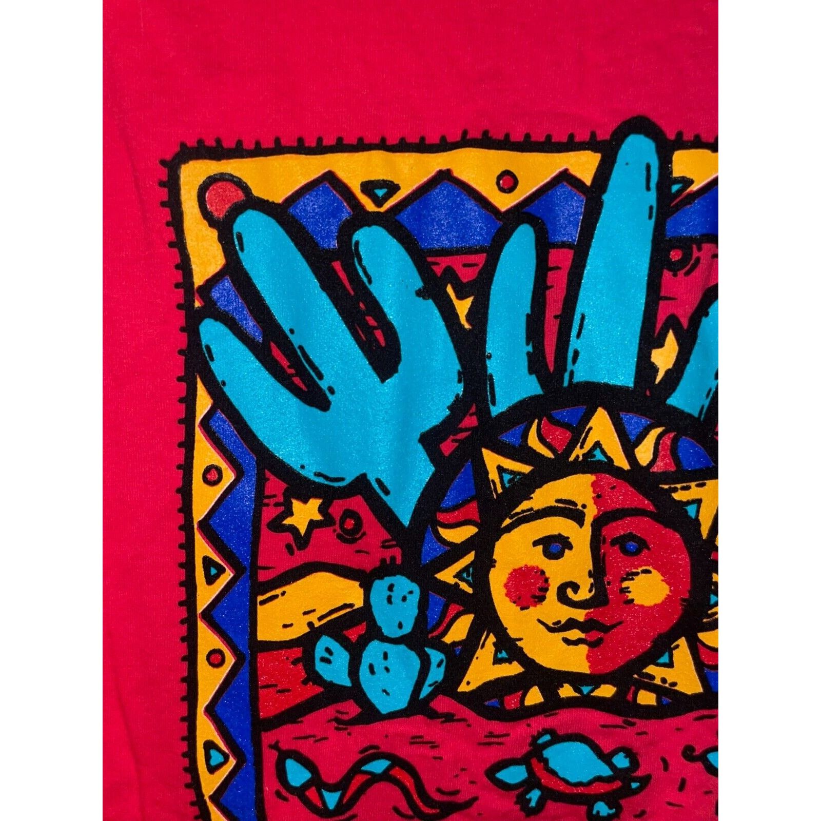 Vintage Vintage Arizona Sunshine Shirt Cactus Art Red Tee VTG 1995 L Size US L / EU 52-54 / 3 - 9 Thumbnail