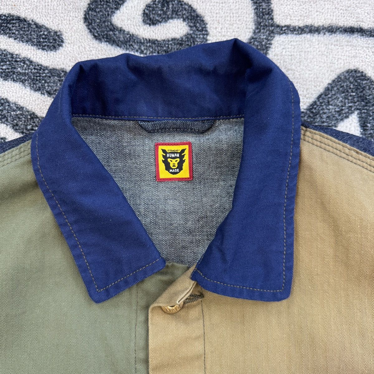 Human Made Human Made Men's Crazy Coverall Jacket in Olive Drab XL Size US XL / EU 56 / 4 - 4 Thumbnail