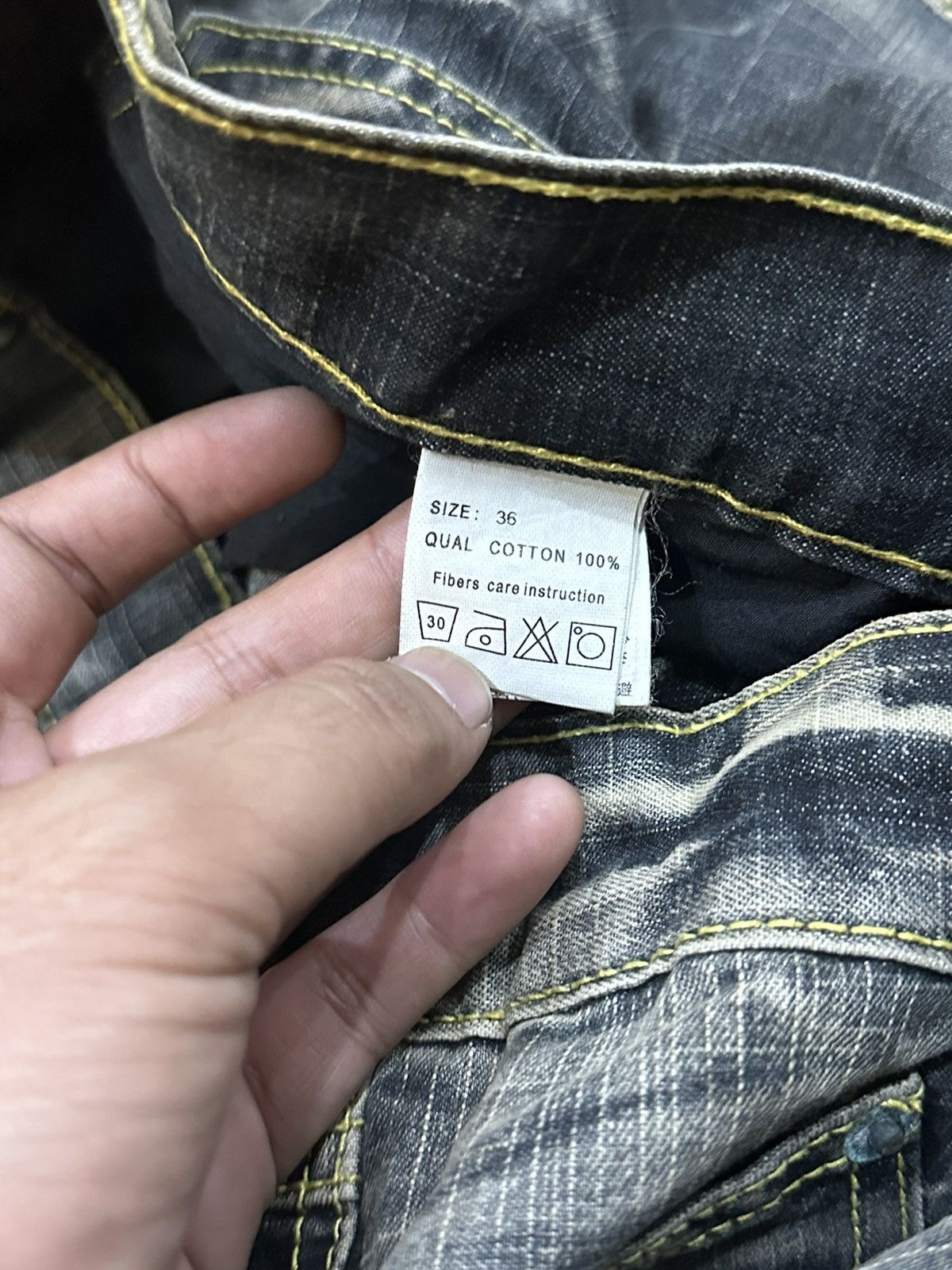 Japanese Brand 1990 - Black Crown Japanese Brand Clawmark Flared Jeans Size US 34 / EU 50 - 8 Thumbnail
