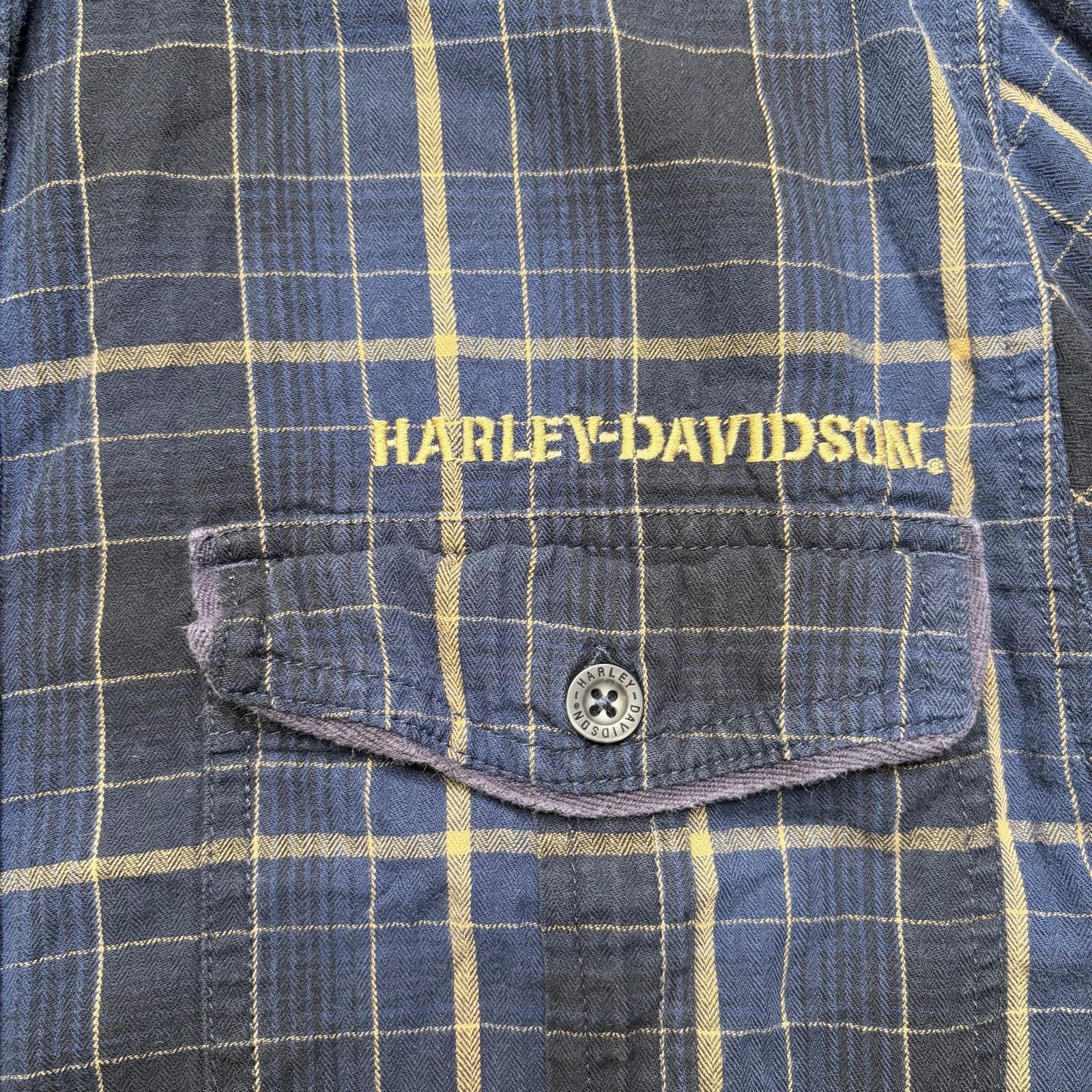 Harley Davidson Harley-Davidson Plaid Button Up Shirt Men’s Medium Vintage Size US M / EU 48-50 / 2 - 2 Thumbnail
