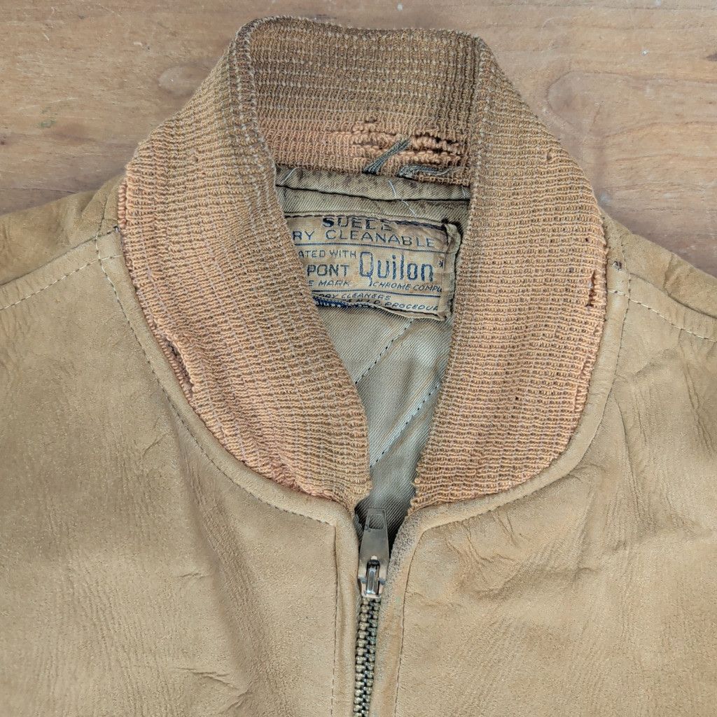 Vintage True Vintage Nubuck Leather Bomber Jacket Size US XS / EU 42 / 0 - 3 Thumbnail
