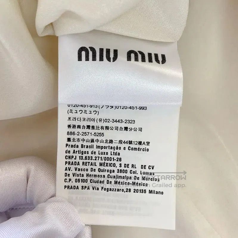 Miu Miu Miu Miu A-Line Wool Midi Dress in Cream . Size XL / US 12-14 / IT 48-50 - 7 Thumbnail