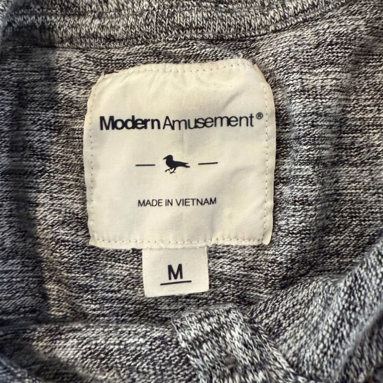 Modern Amusement Modern Amusement Henley Long Sleeve Heather Gray Shirt Men M Size US M / EU 48-50 / 2 - 4 Thumbnail