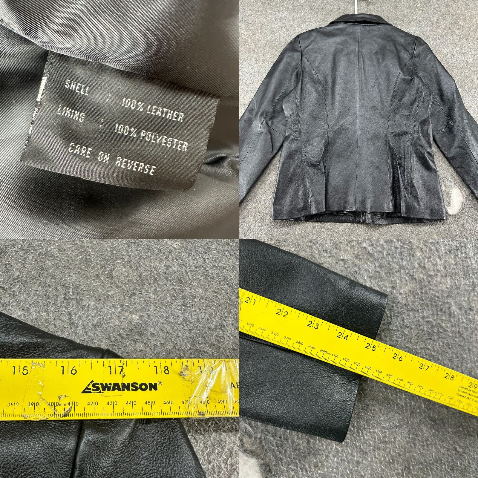 Vintage VINTAGE Colebrook Jacket Womens L Black Bomber Genuine Leather Real Full Zip 90s Size L / US 10 / IT 46 - 8 Thumbnail